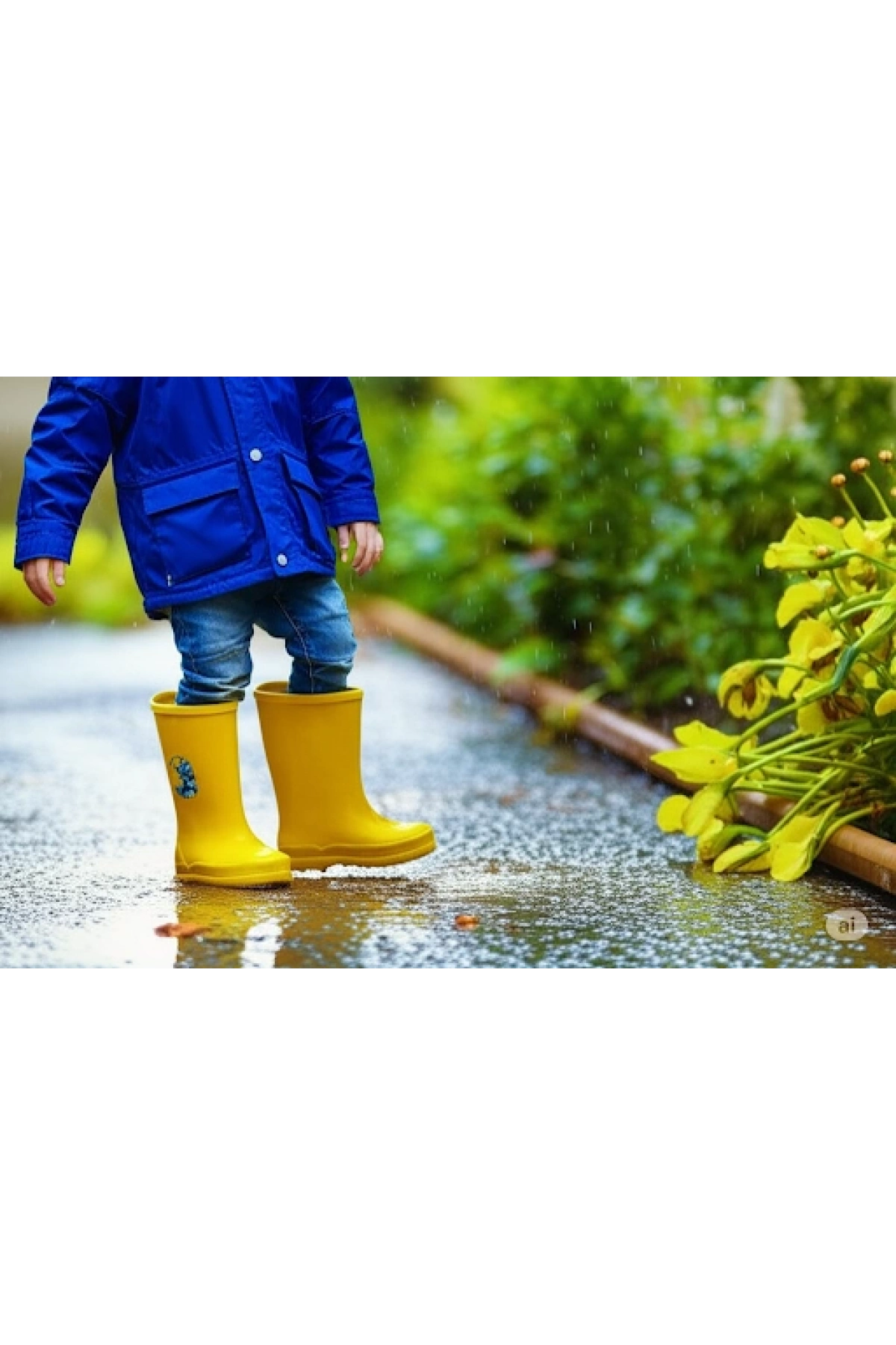 Konçlu Erkek Çocuk Yağmur Çizmesi 26-35 Sarı