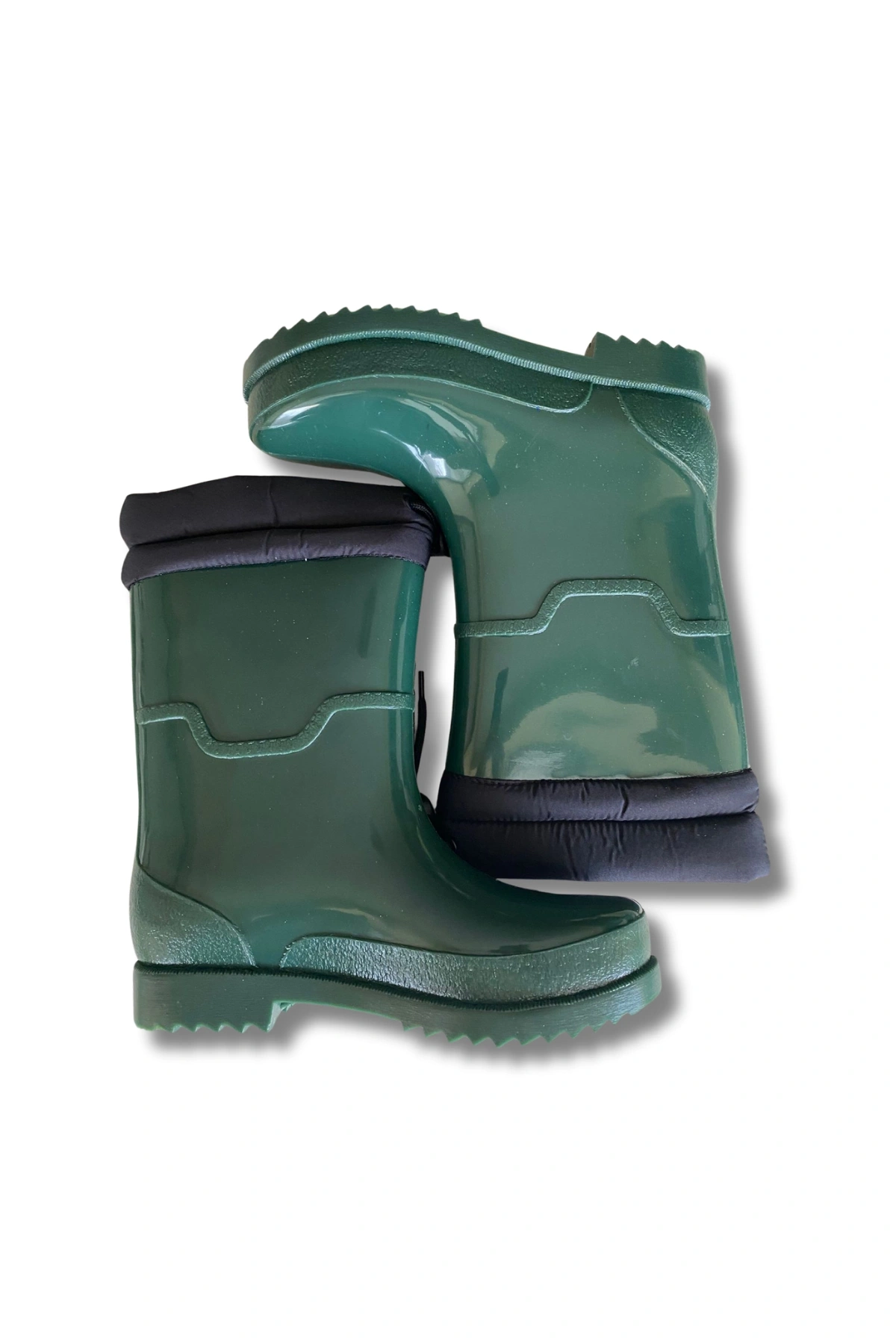 Konçlu Kadın Yağmur Çizmesi 36-40 Koyu Yeşil