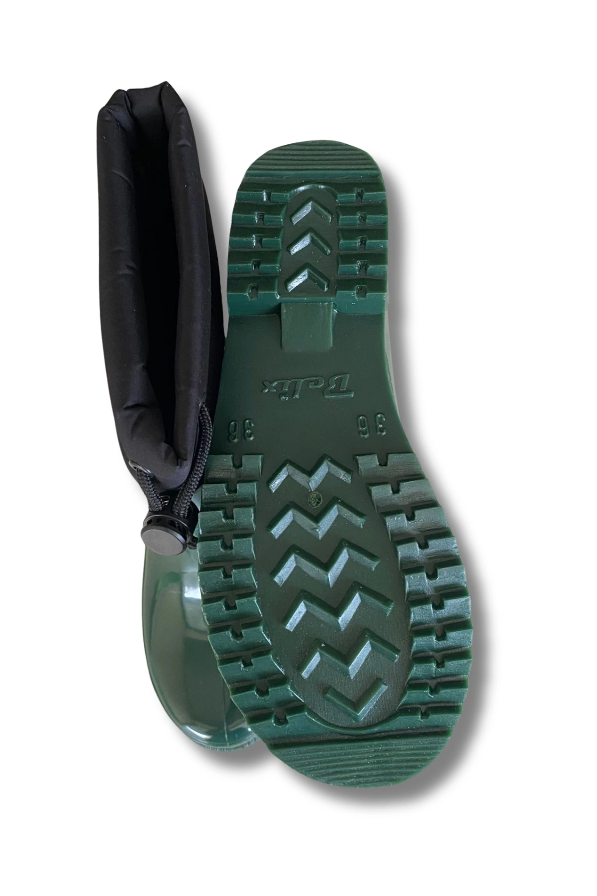 Konçlu Kadın Yağmur Çizmesi 36-40 Koyu Yeşil