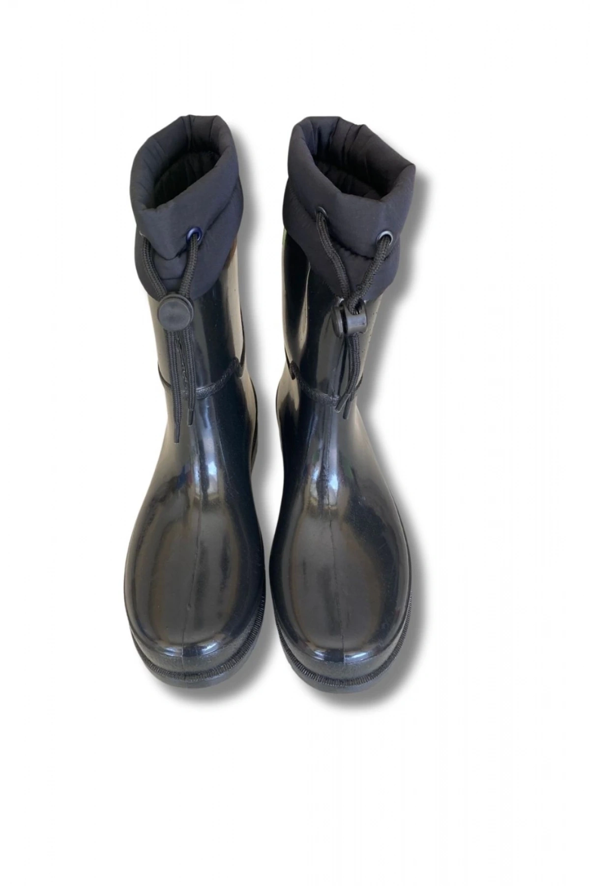 Konçlu Peluşlu Kadın Yağmur Çizmesi 36-40 Siyah