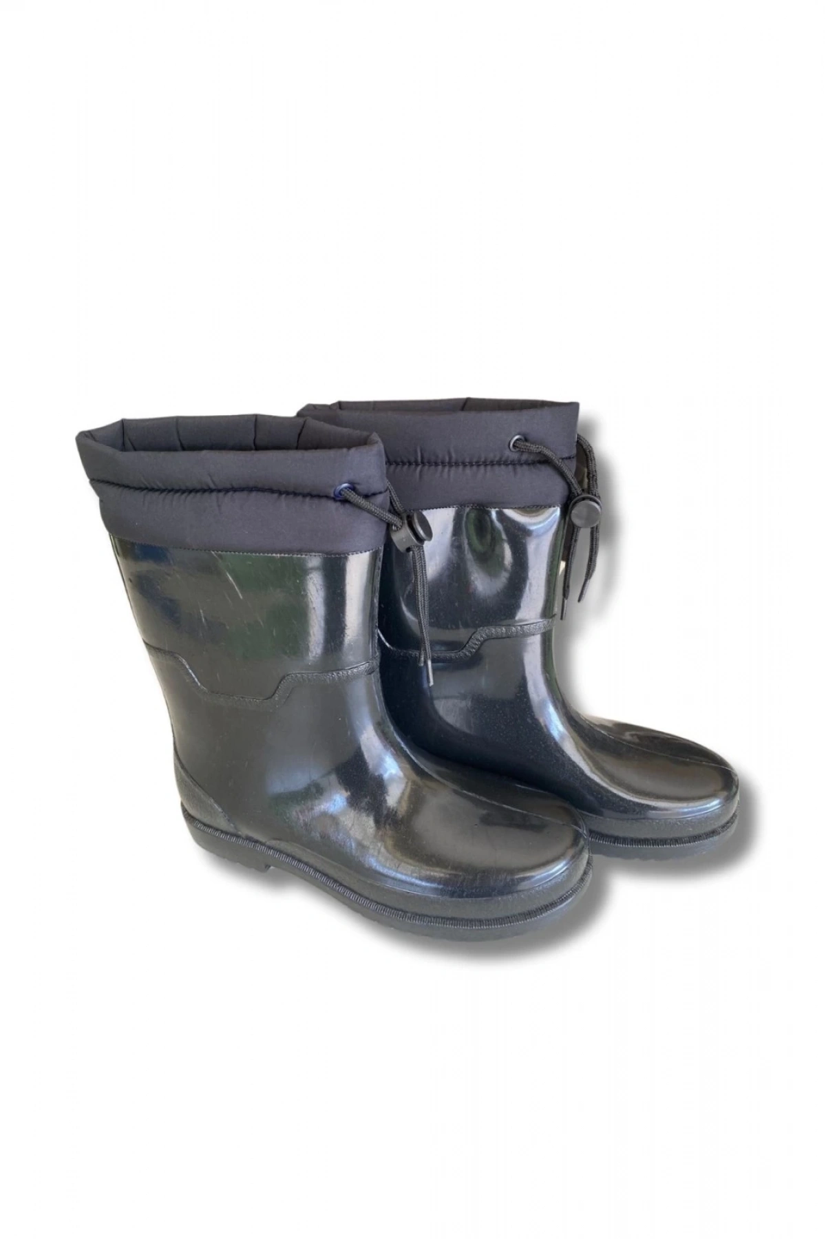 Konçlu Peluşlu Kadın Yağmur Çizmesi 36-40 Siyah