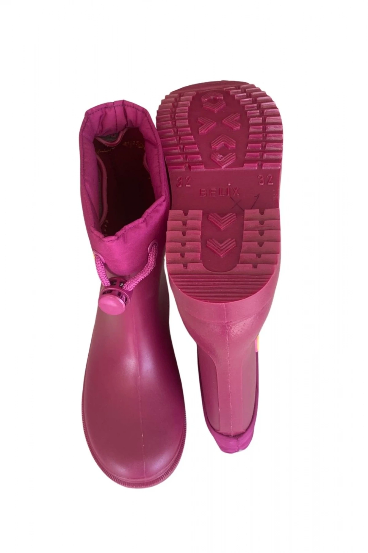 Konçlu Kız Çocuk Yağmur Çizmesi 26-35 Fuşya
