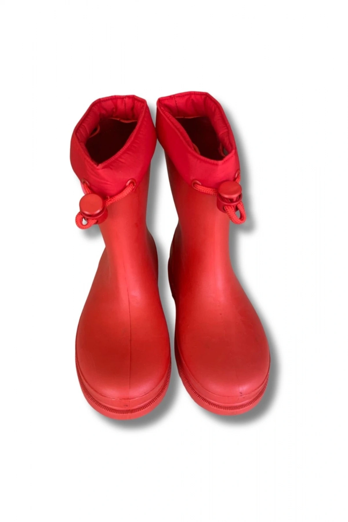Konçlu Kız Çocuk Yağmur Çizmesi 26-35 Kırmızı