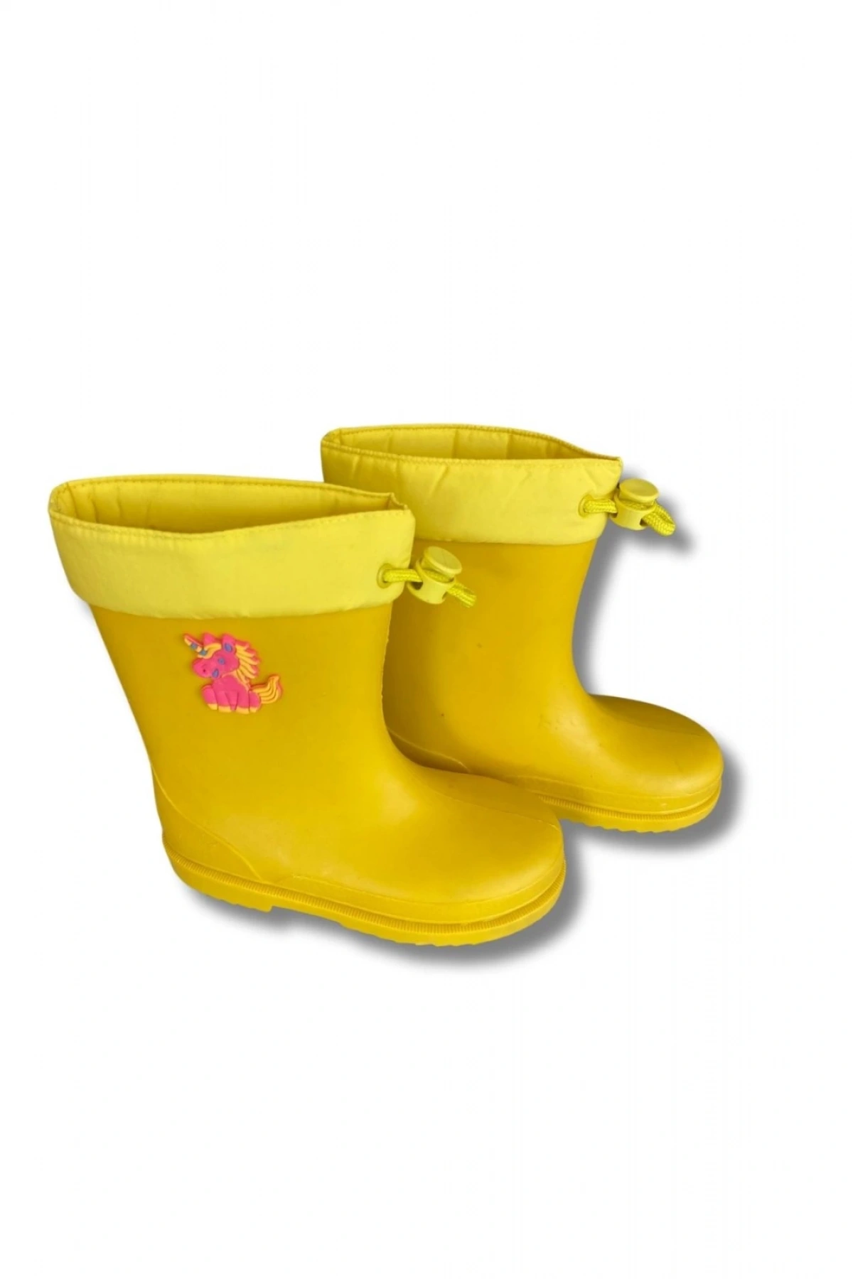 Konçlu Kız Çocuk Yağmur Çizmesi 26-35 Sarı