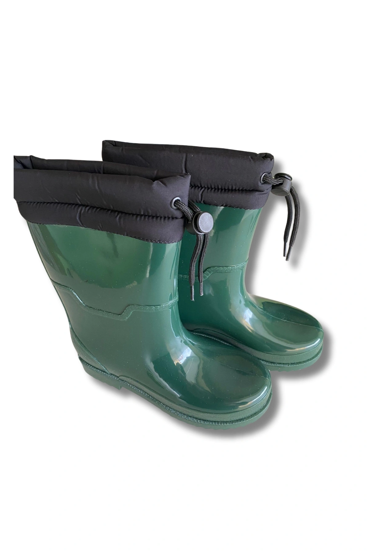 Konçlu Peluşlu Kadın Yağmur Çizmesi 36-40 Koyu Yeşil