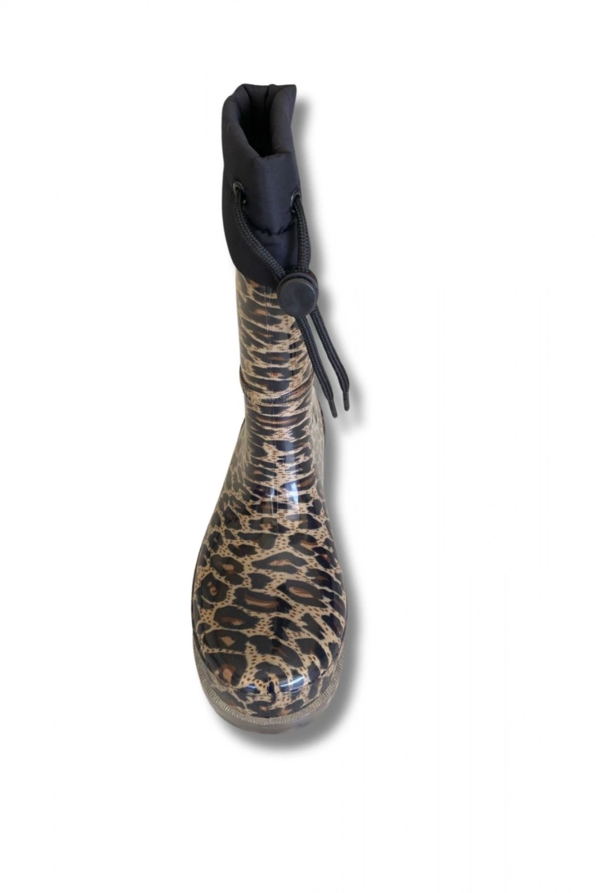 Konçlu Peluşlu Kadın Yağmur Çizmesi 36-40 Leopar Desenli