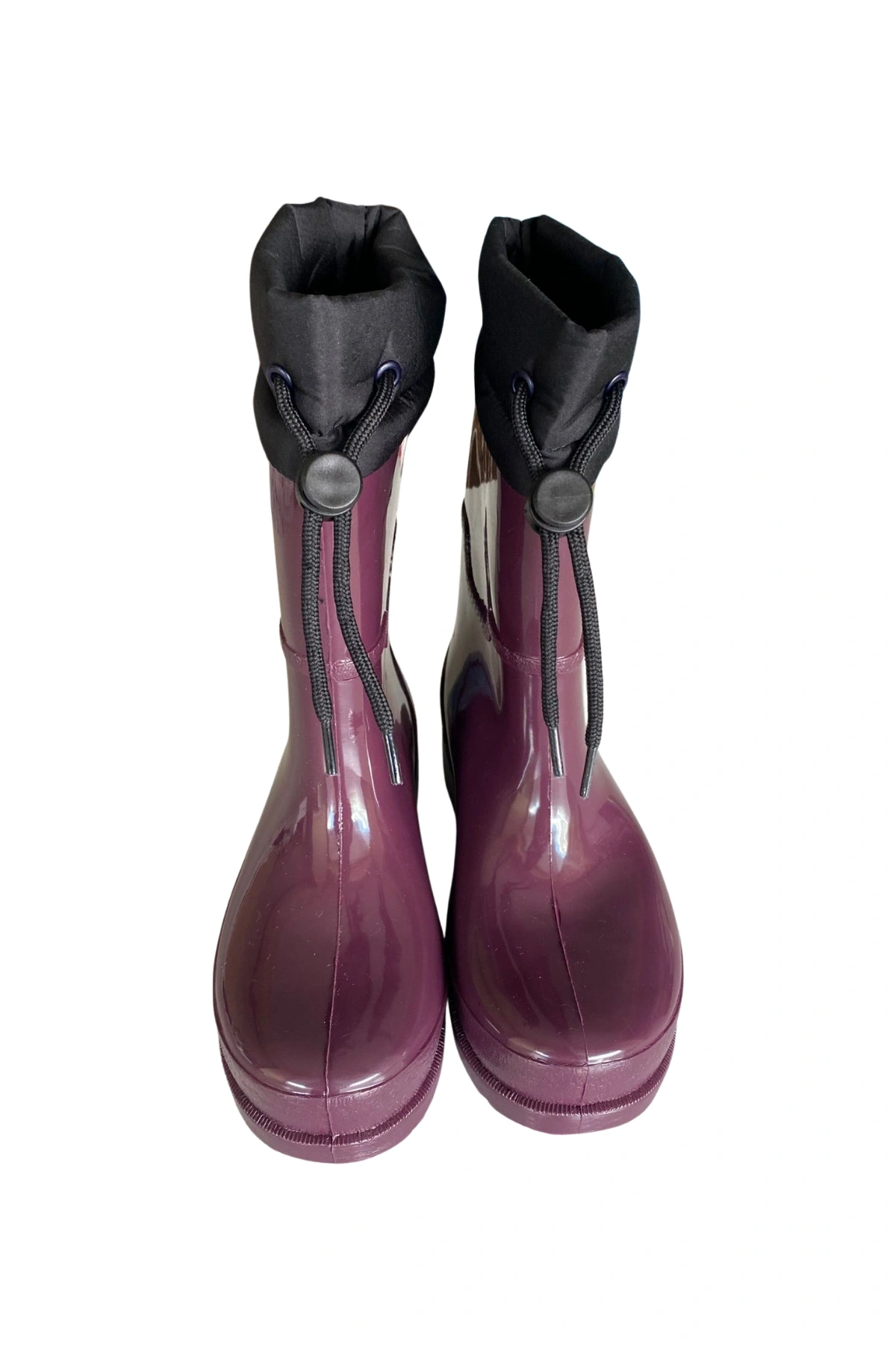 Konçlu Peluşlu Kadın Yağmur Çizmesi 36-40 Mürdüm