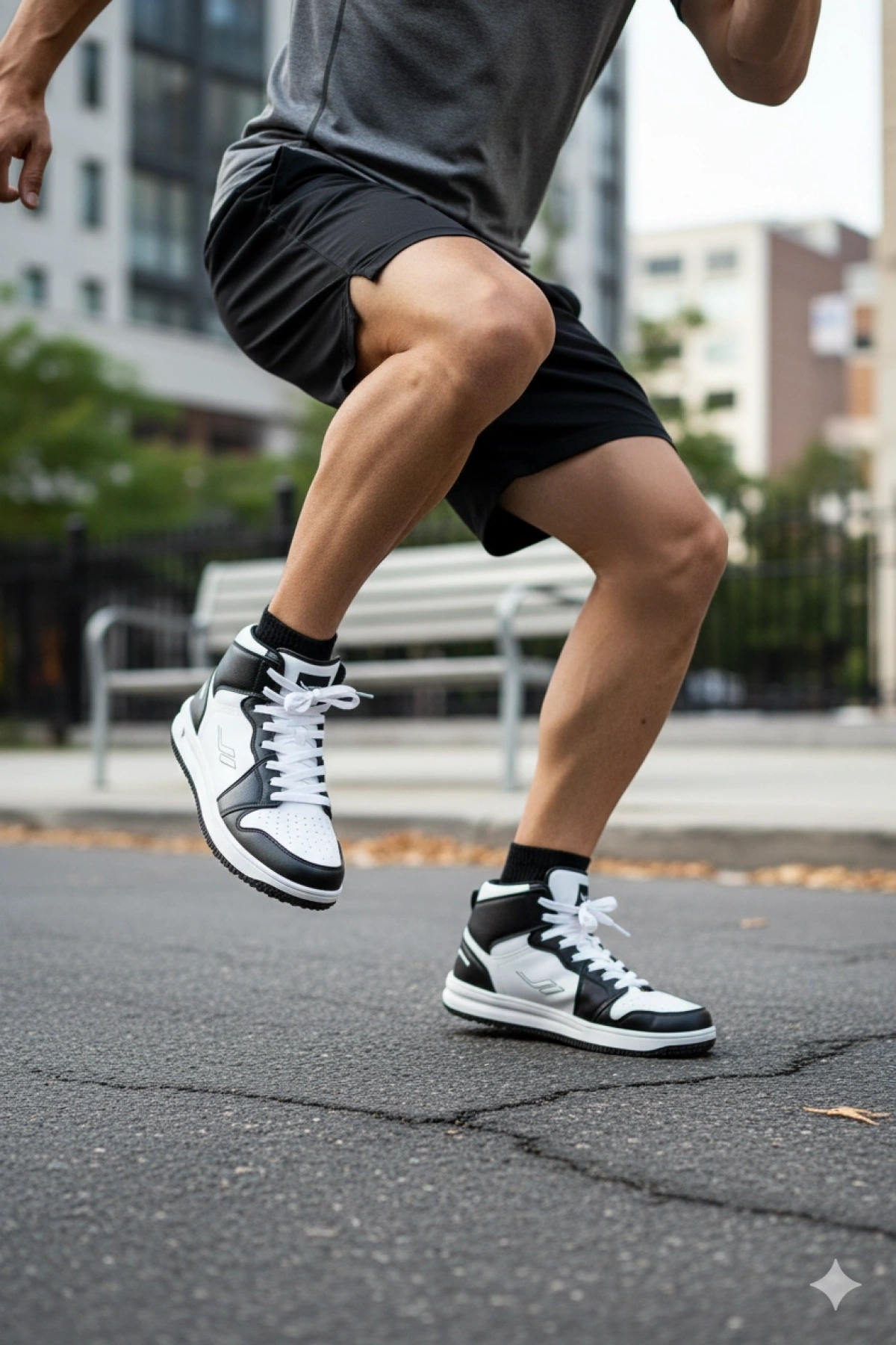 Lescon Elite Max Erkek Spor Bot Siyah-Beyaz