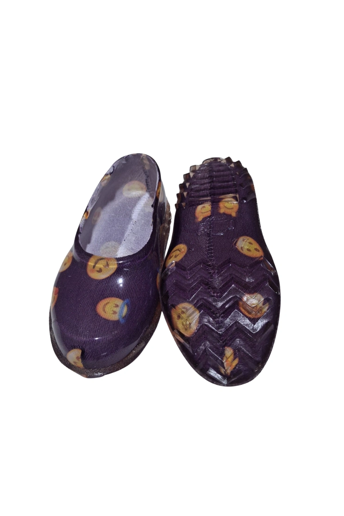 Patik Bahçe ve Tarım Kız Çocuk Ayakkabısı 21-30 Mor Emojili