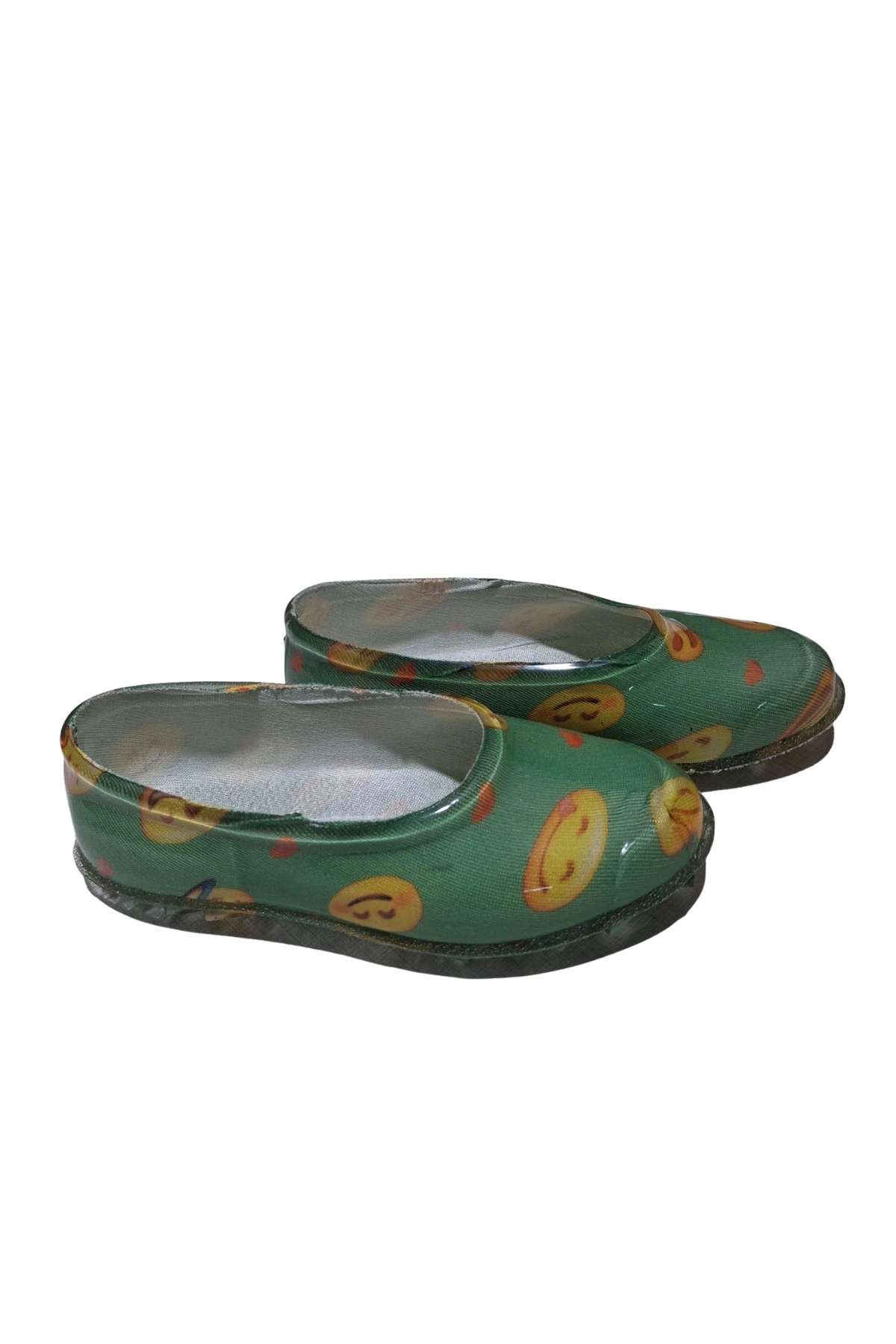 Patik Bahçe ve Tarım Kız Çocuk Ayakkabısı 21-30 Yeşil Emojili