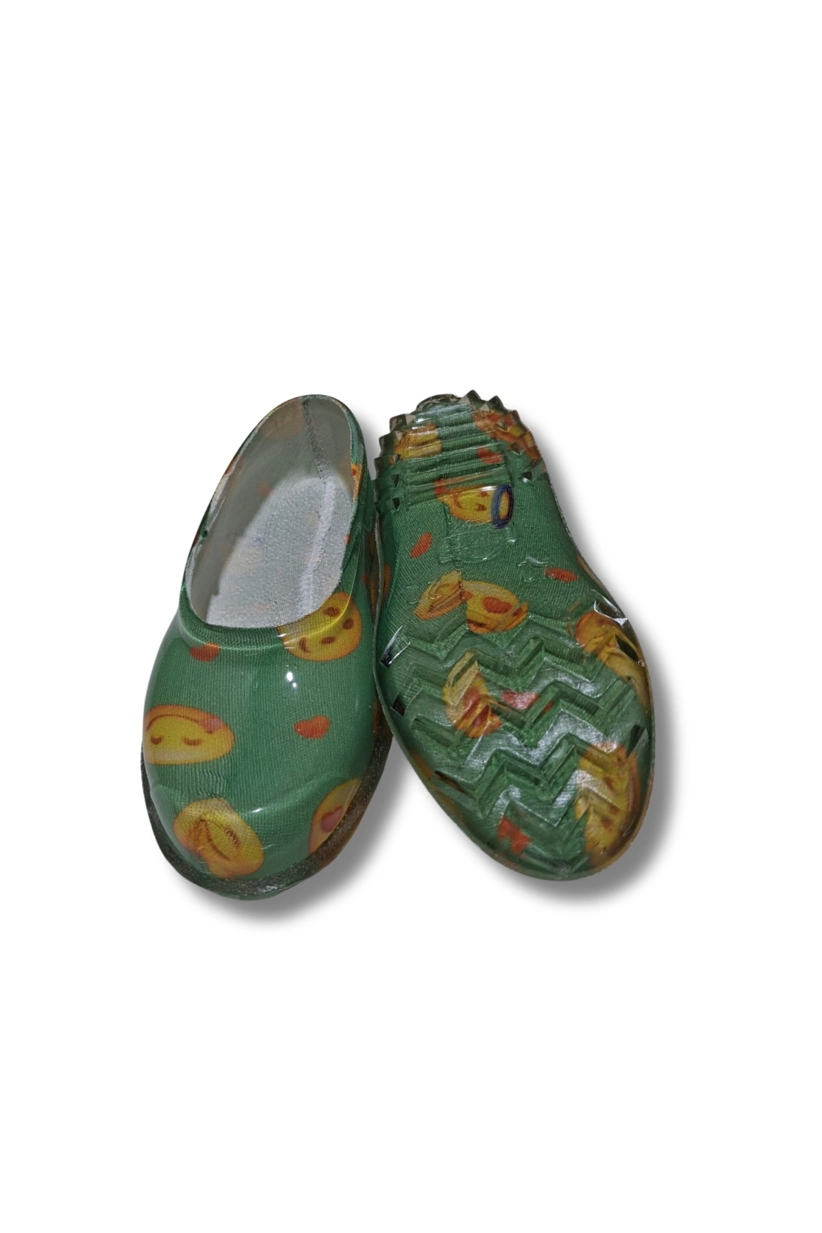 Patik Bahçe ve Tarım Kız Çocuk Ayakkabısı 21-30 Yeşil Emojili