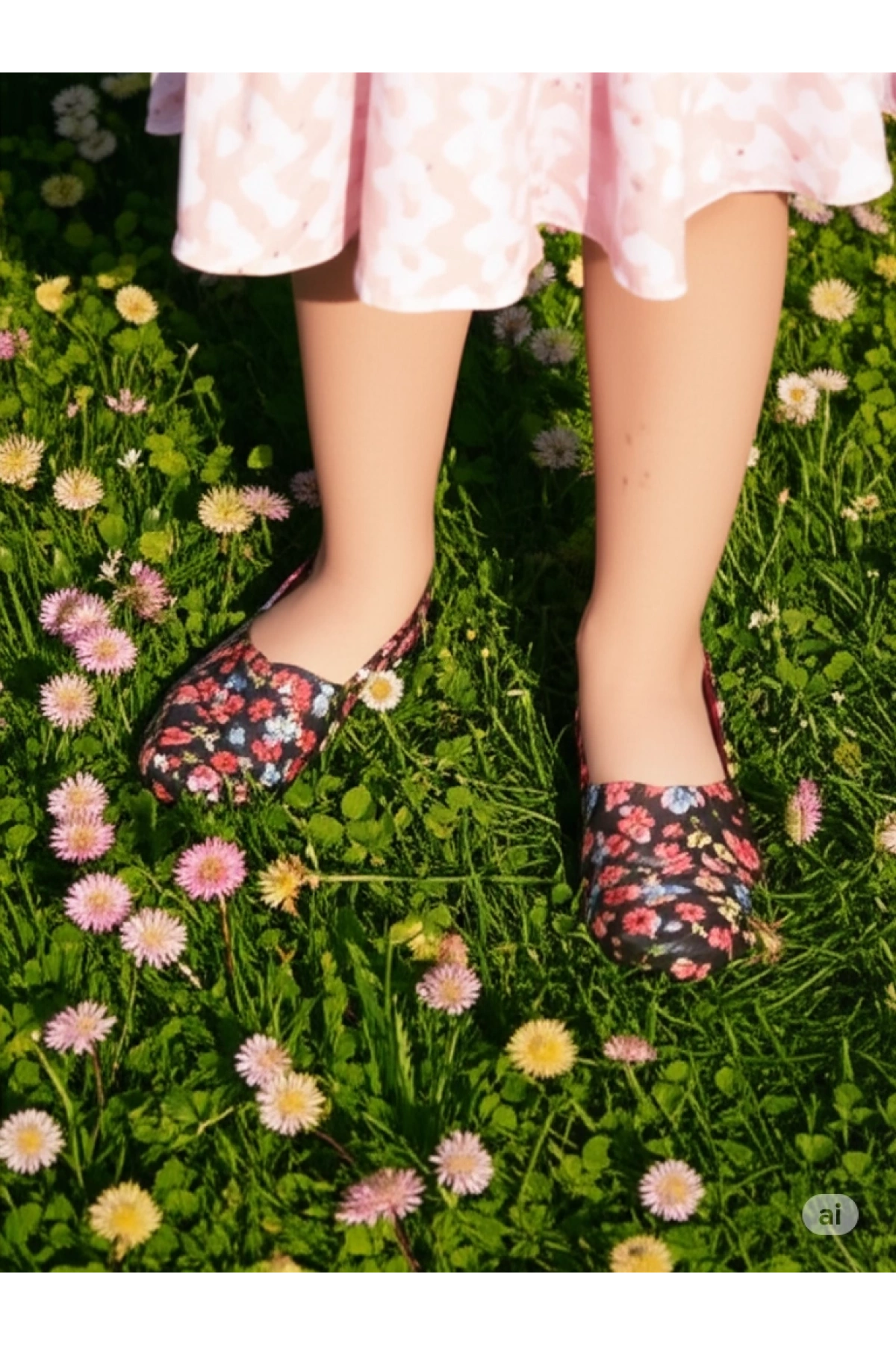 Patik Çiçekli Bahçe ve Tarım Kız Çocuk Ayakkabısı 21-28 Pempe