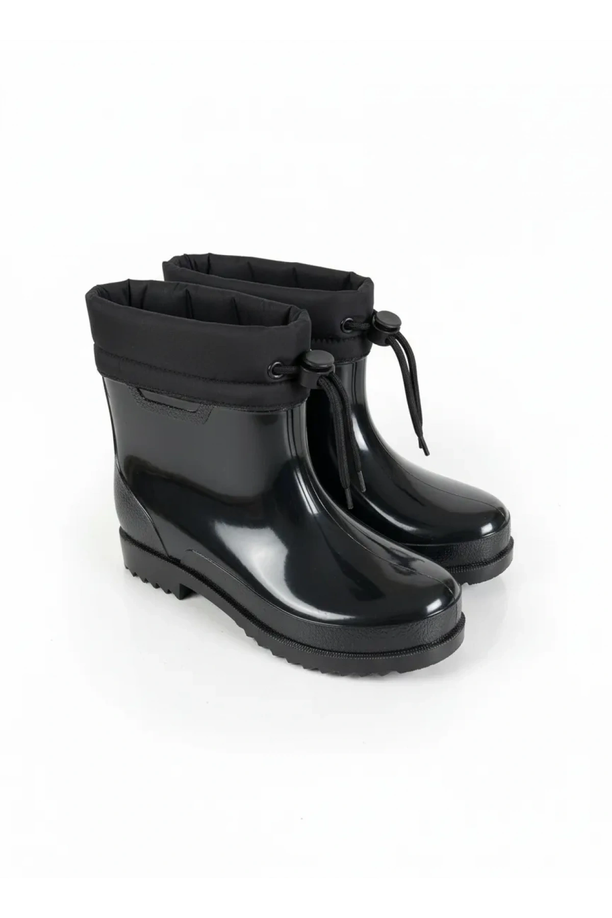 Konçlu Peluşlu Potin Yağmur Kadın Botu 36-40 Siyah