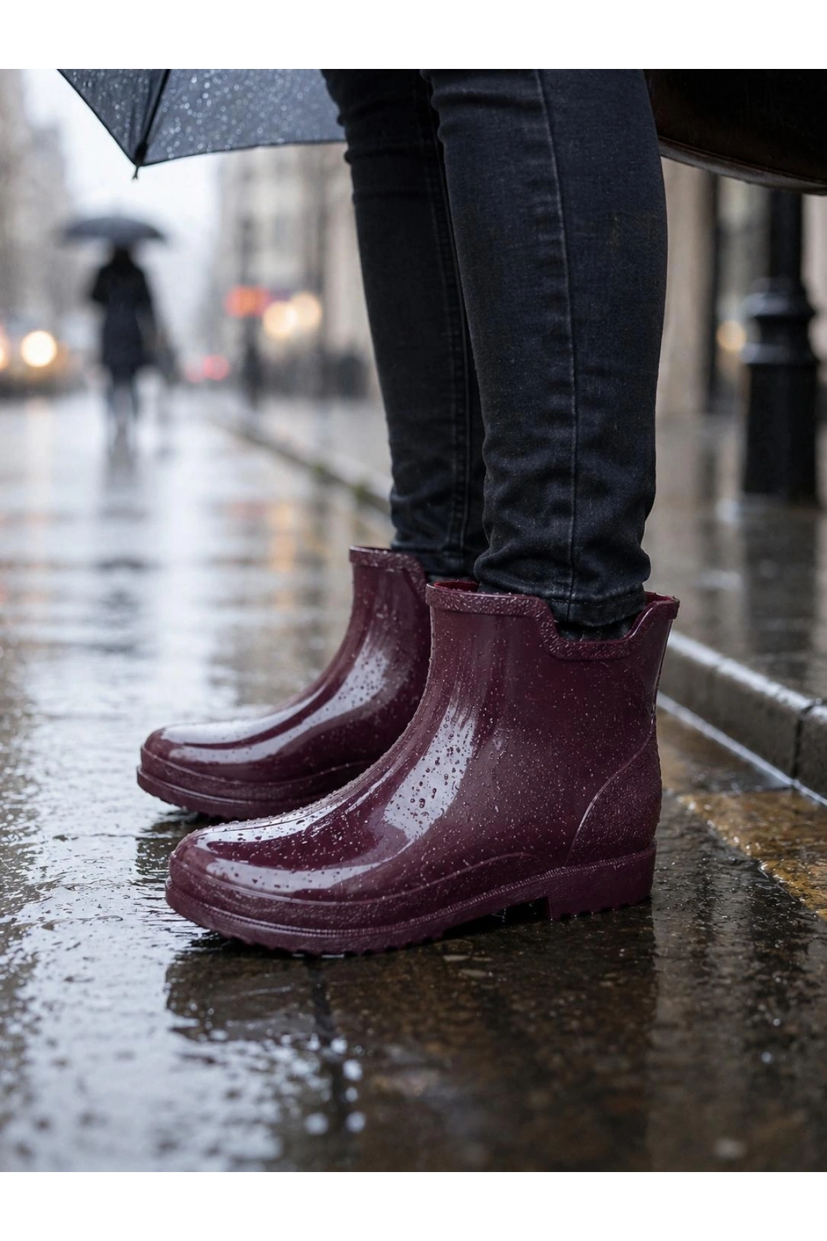 Potin Kadın Yağmur Botu 36-40 Bordo
