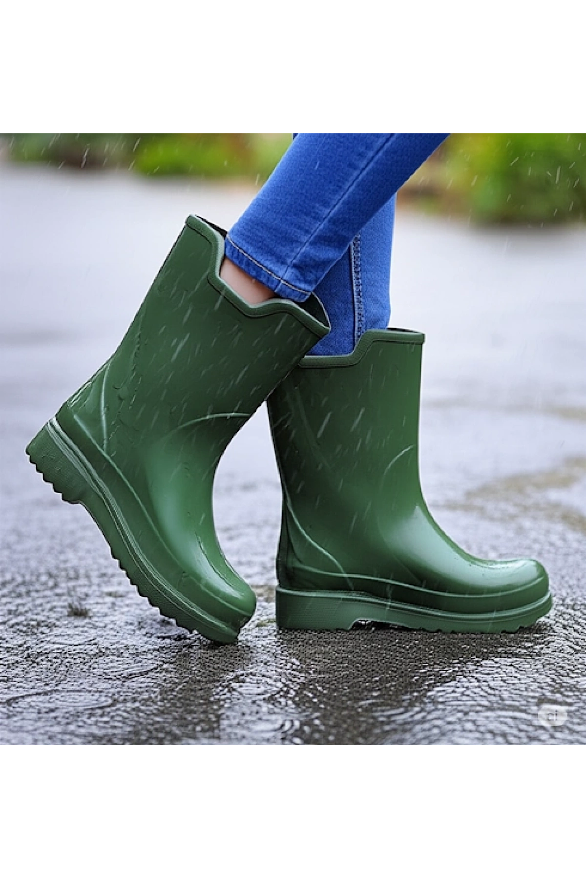 Potin Kadın Yağmur Botu 36-40 Yeşil