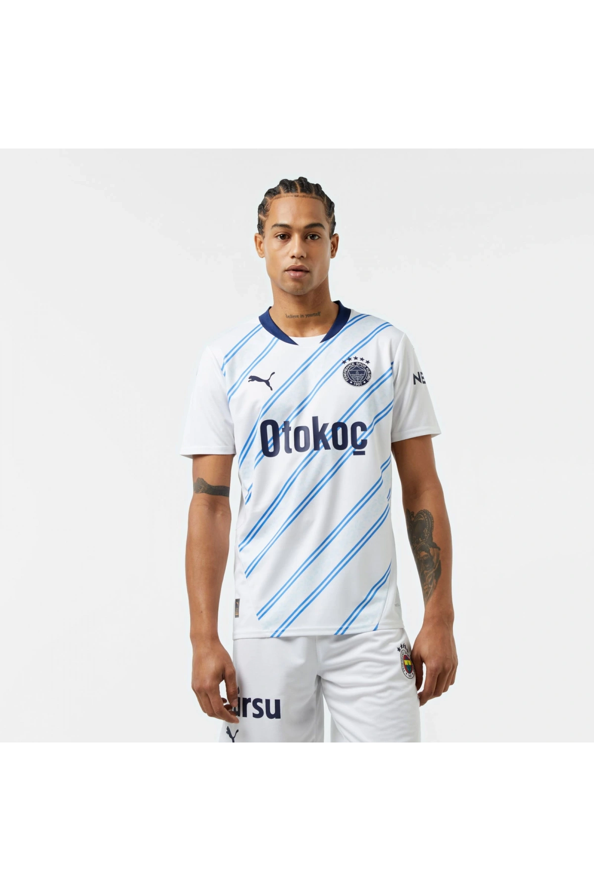 Puma 775368-02 Fenerbahçe 24/25 Erkek Deplasman Forması Beyaz-Lacivert