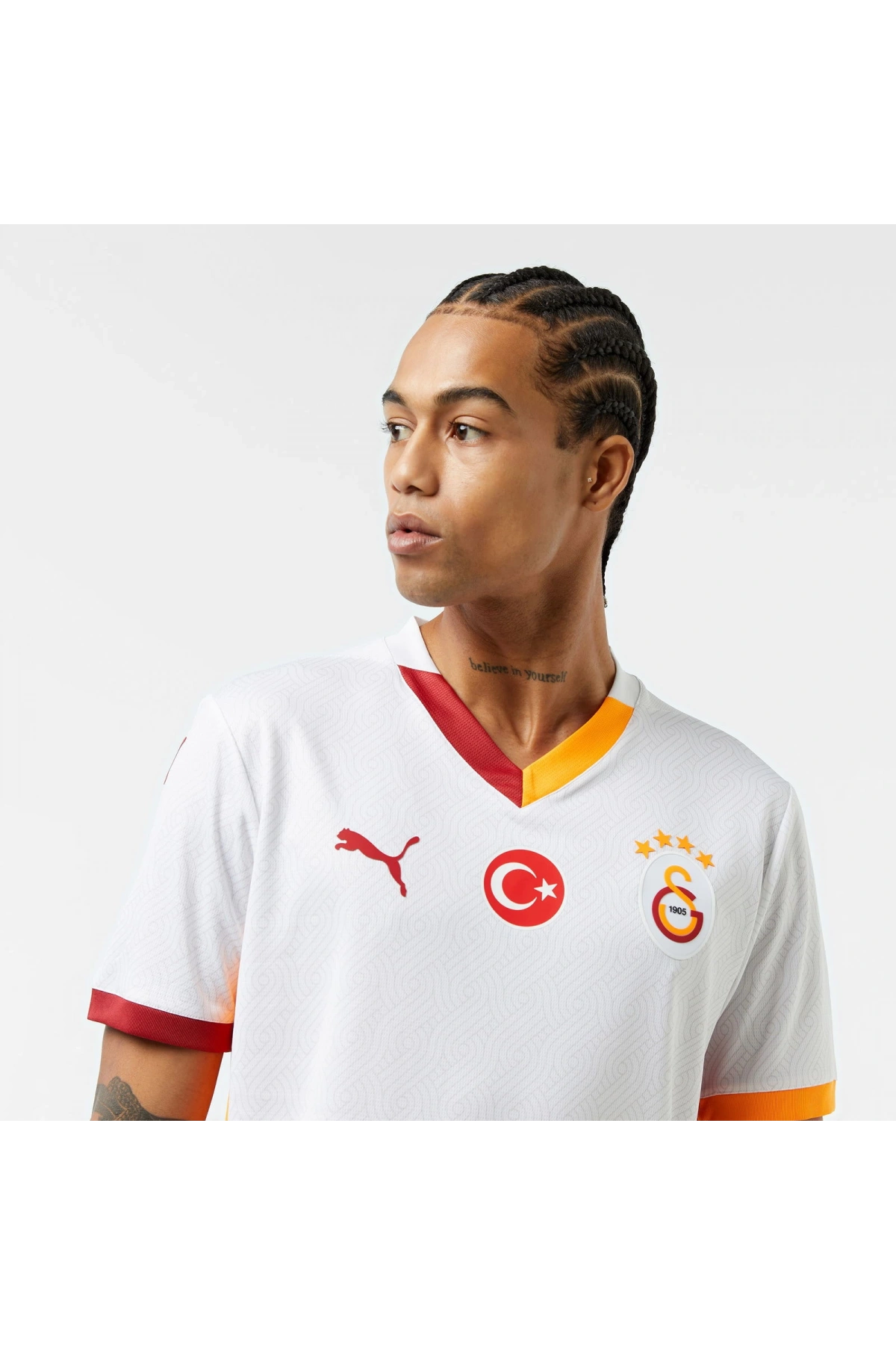 Puma 779652-02 Galatasaray 24/25 Erkek Deplasman Forması Beyaz