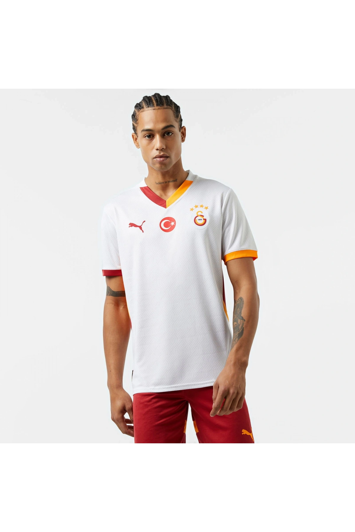 Puma 779652-02 Galatasaray 24/25 Erkek Deplasman Forması Beyaz