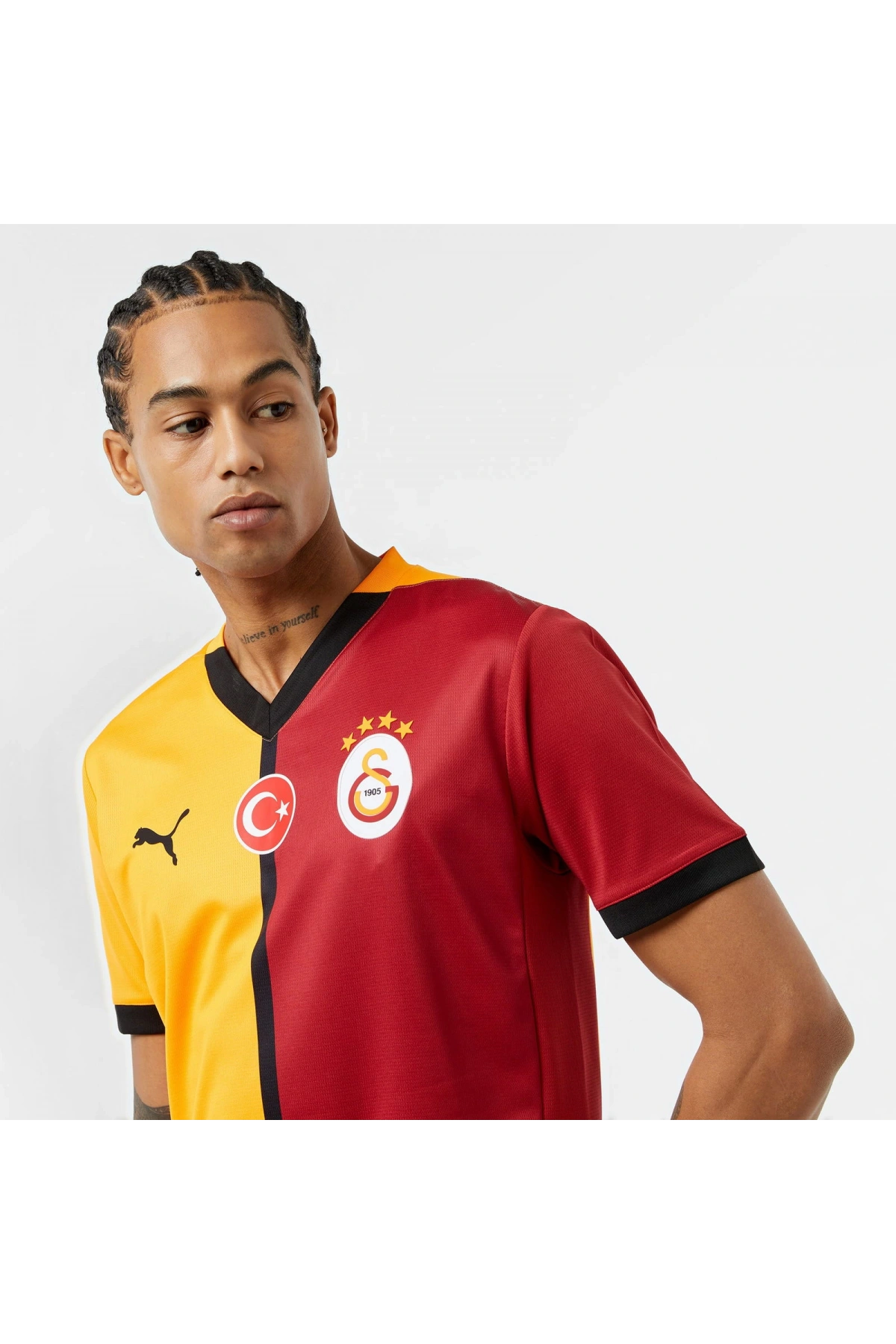 Puma 779656-01 Galatasaray 24/25 Kadın İç Saha Parçalı Forması Sarı-Kırmızı