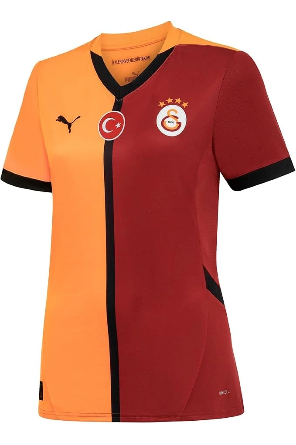 Puma 779656-01 Galatasaray 24/25 Kadın İç Saha Parçalı Forması Sarı-Kırmızı