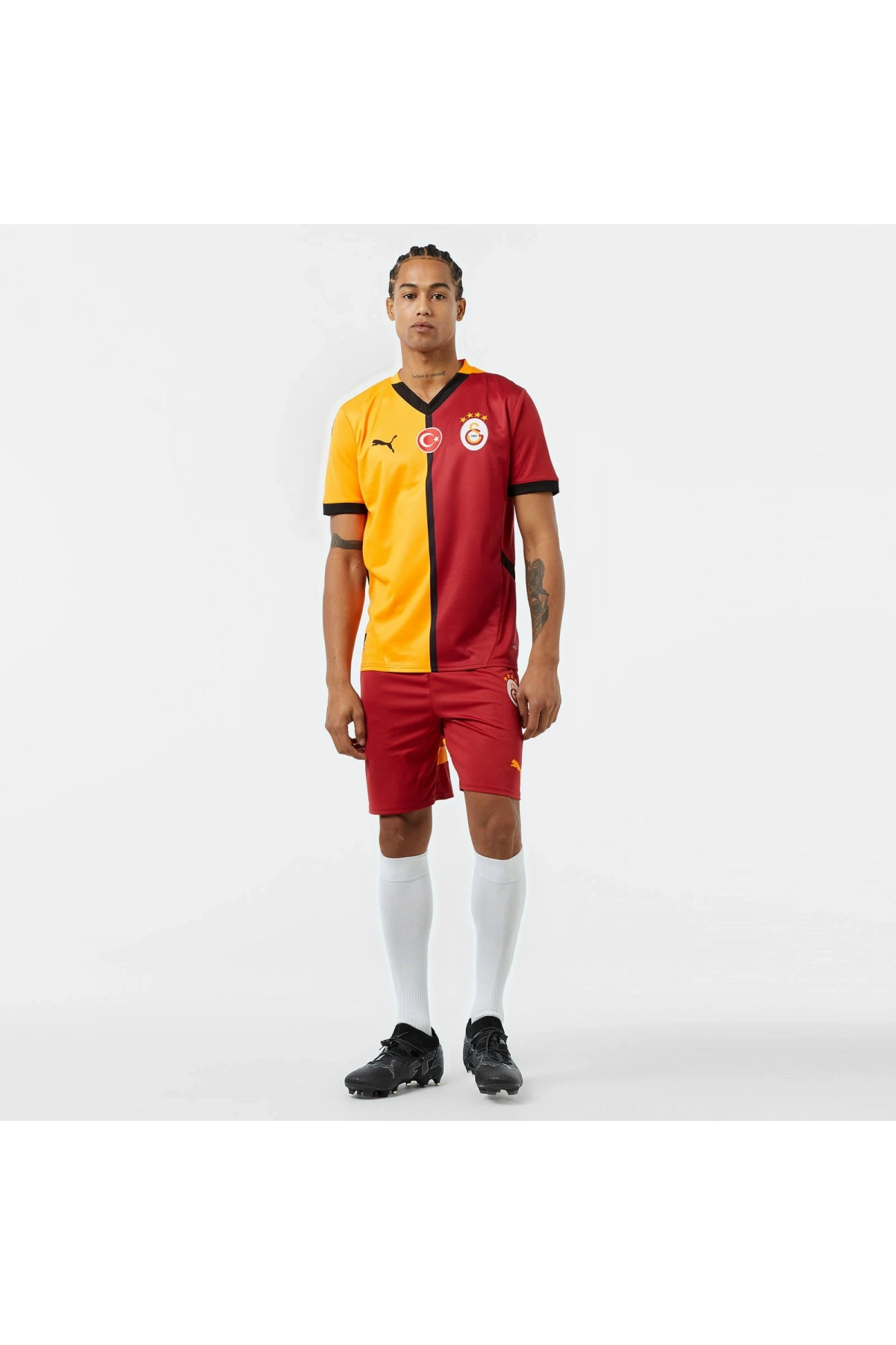 Puma 779656-01 Galatasaray 24/25 Kadın İç Saha Parçalı Forması Sarı-Kırmızı