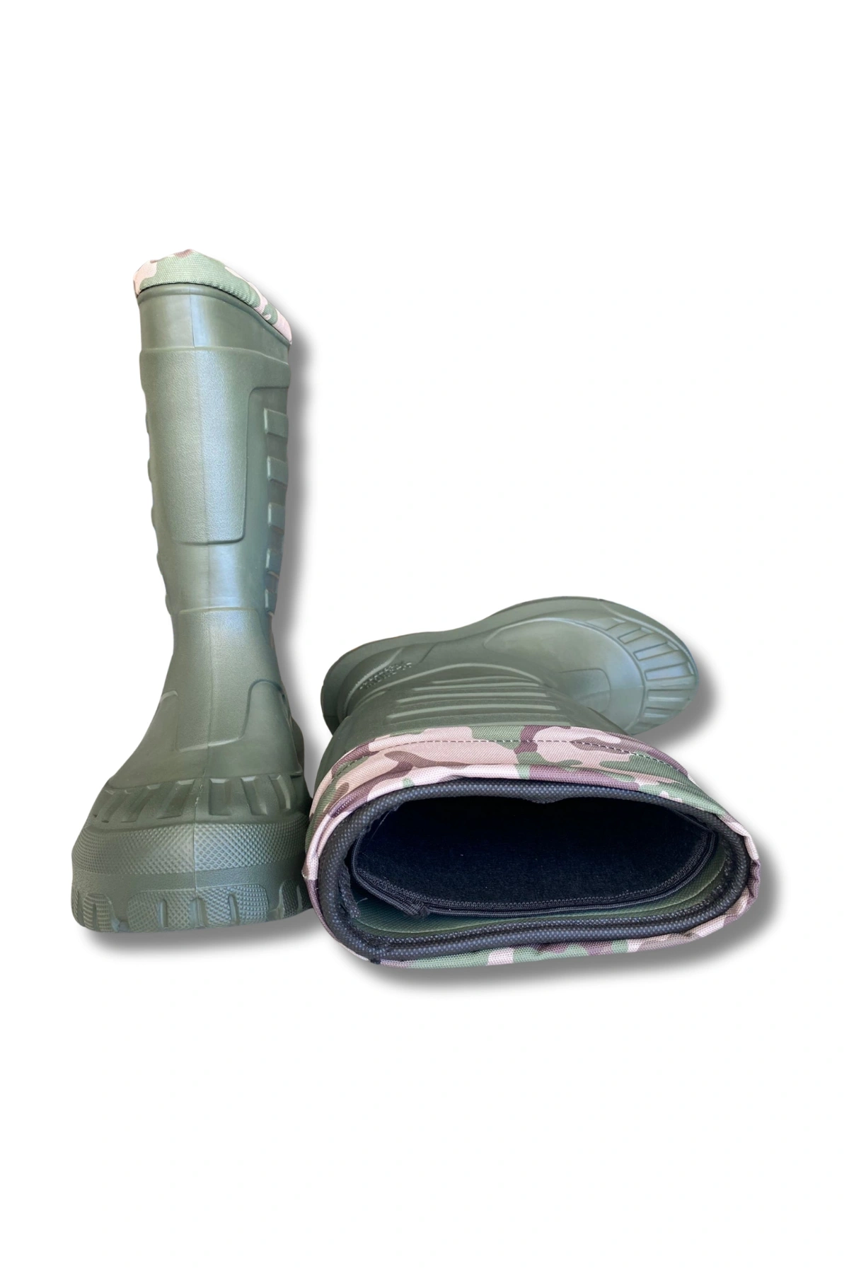 Serabien Soğuk-Sıcak İzolasyonlu Şok Emici Kaymaz Tabanlı Eva Kauçuk Çizme Yeşil