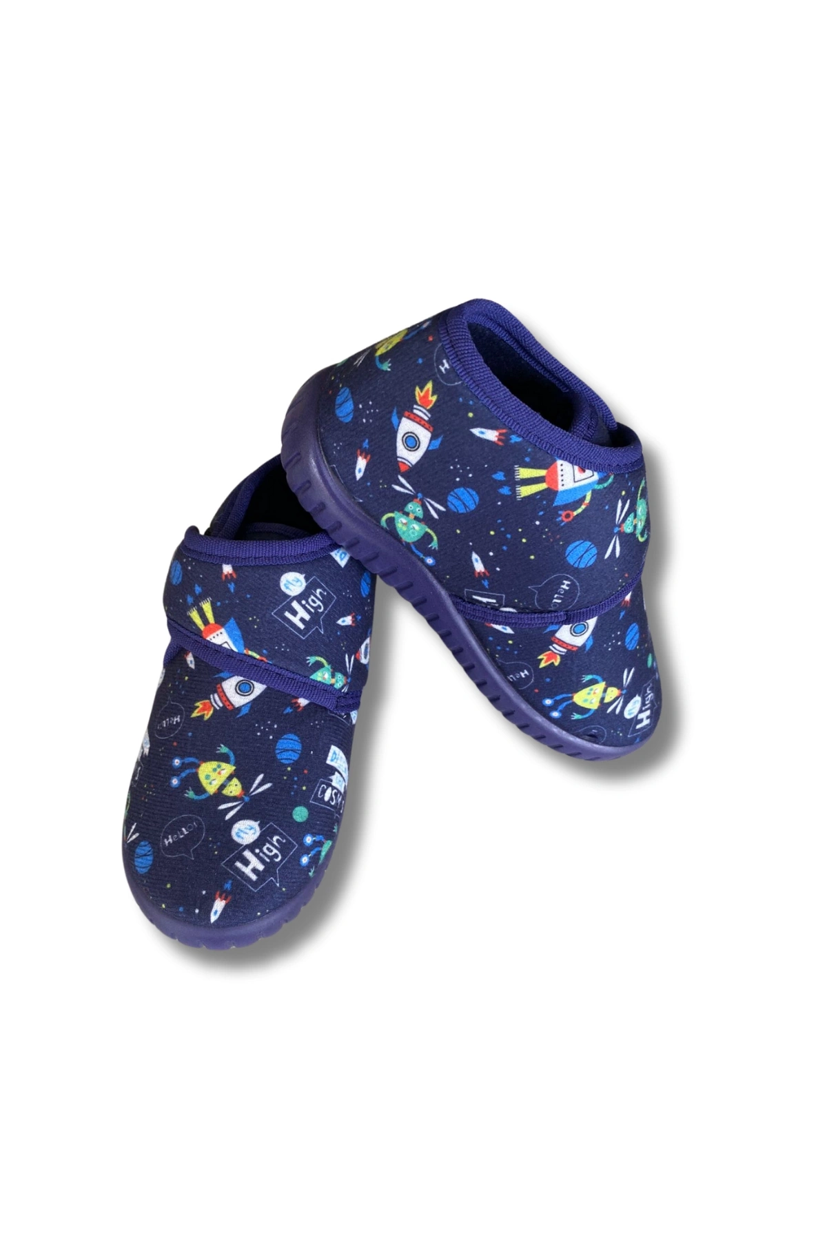 Soylu Yumuşak Nakışlı Gezegenli Erkek Çocuk Pandufu