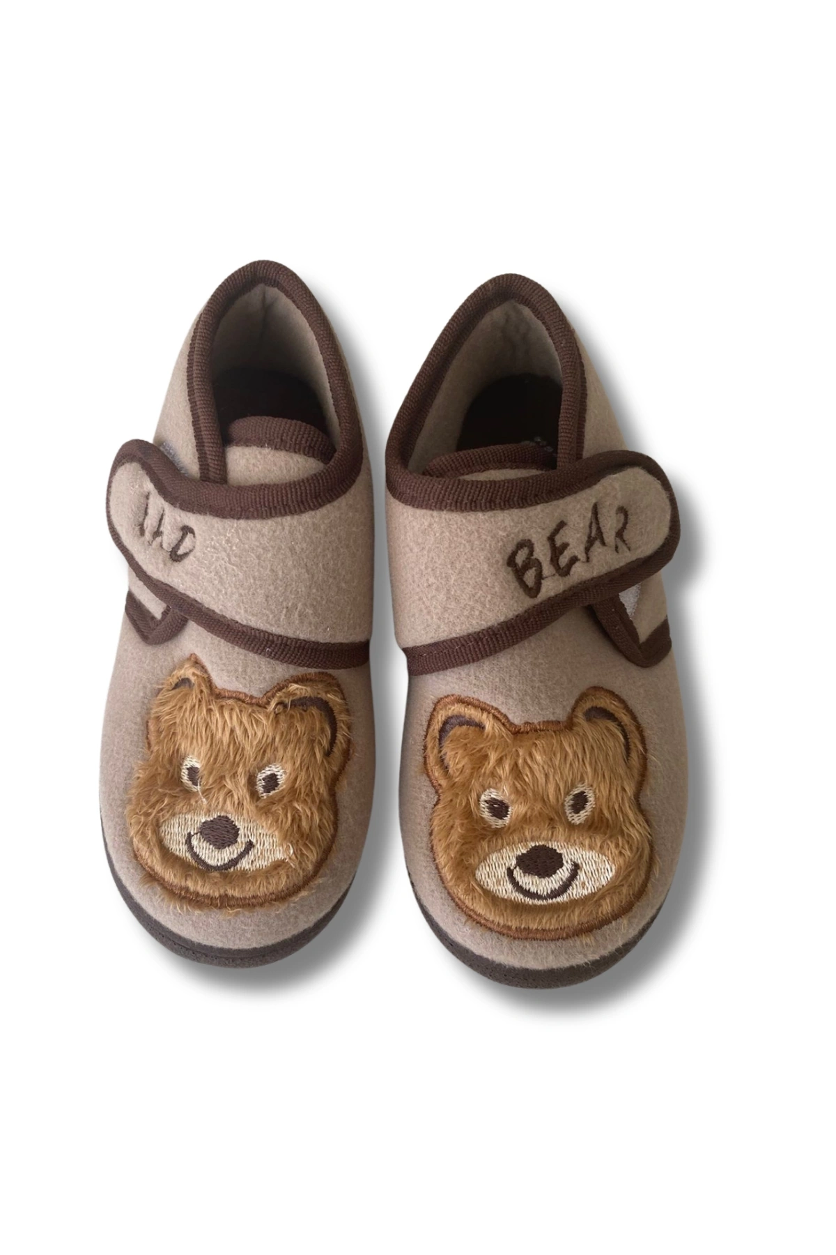 Soylu Yumuşak Nakışlı Erkek Çocuk Pandufu Kahverengi