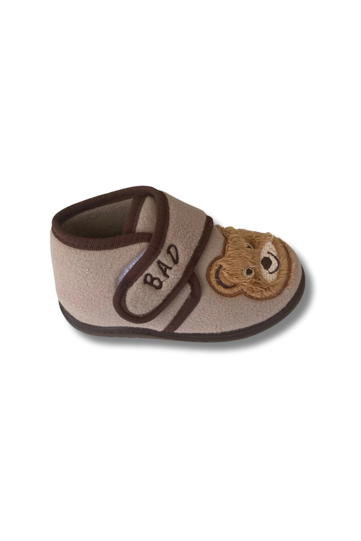 Soylu Yumuşak Nakışlı Erkek Çocuk Pandufu Kahverengi