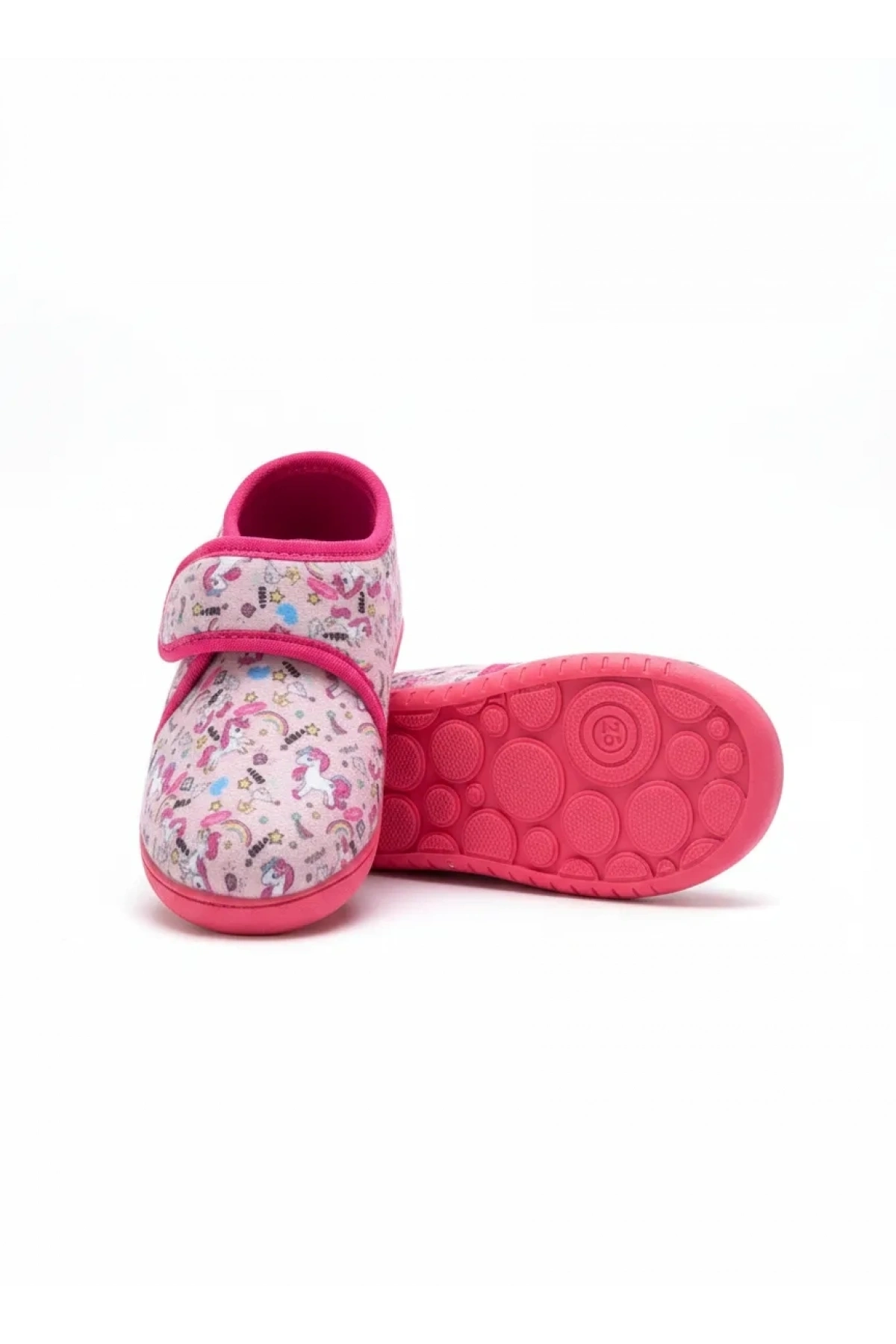 Soylu Yumuşak Pamuklu Kız Çocuk Pandufu Pembe Unicornlu