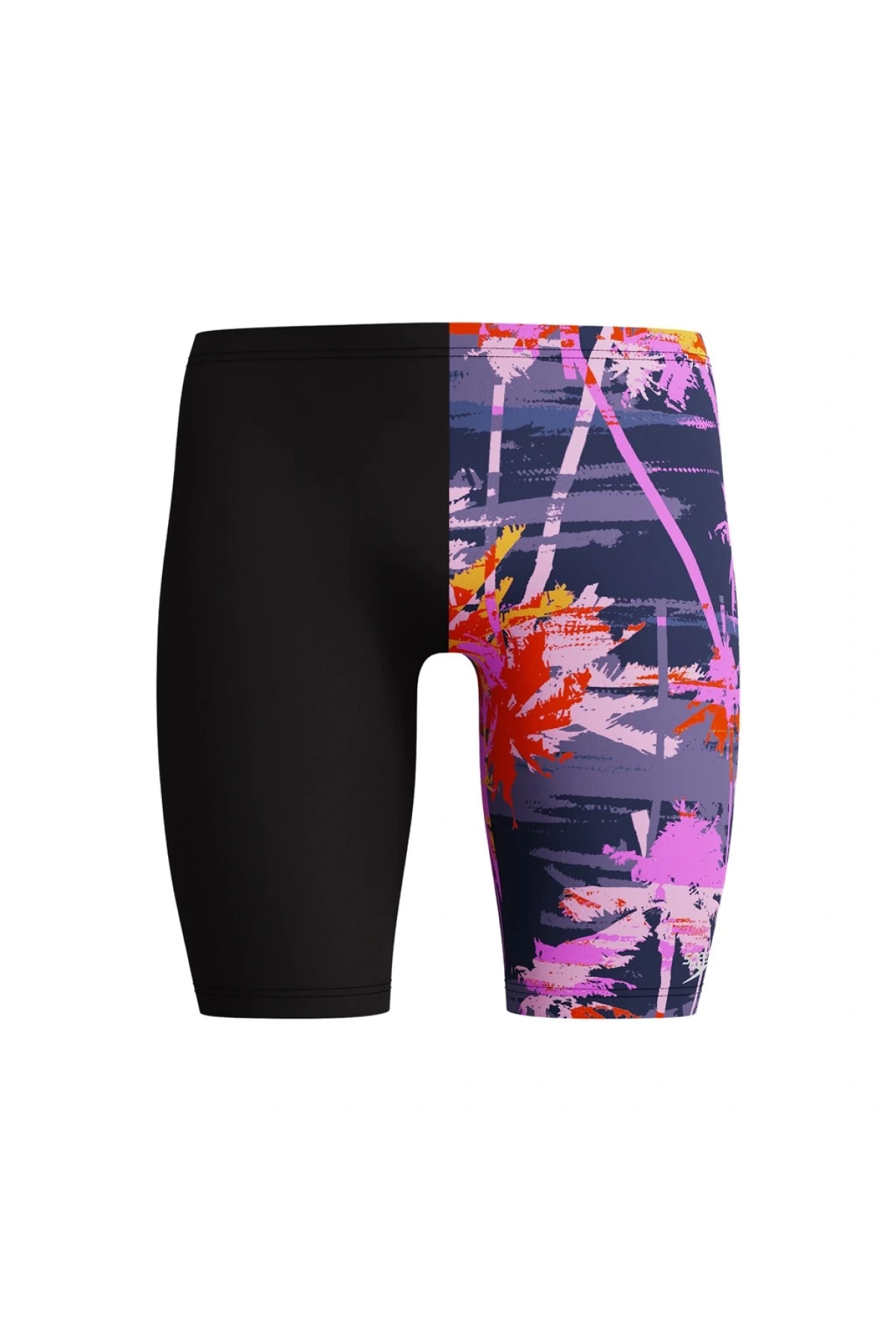 Speedo Allover Digi Jam-mer Erkek Çocuk Yüzücü Mayosu Siyah-Mor