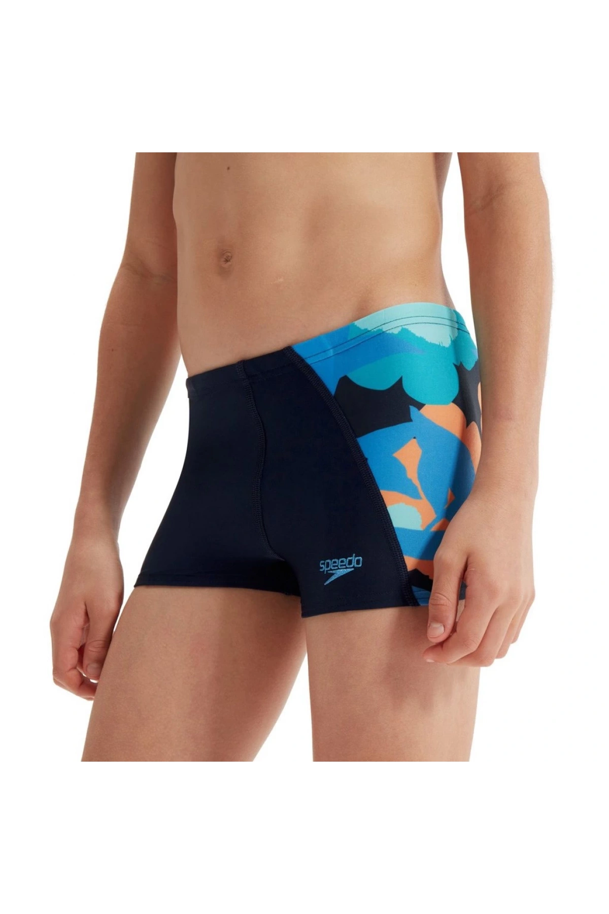 Speedo Allover Leg Aquashort Erkek Çocuk Yüzücü Mayosu Lacivert-Mavi