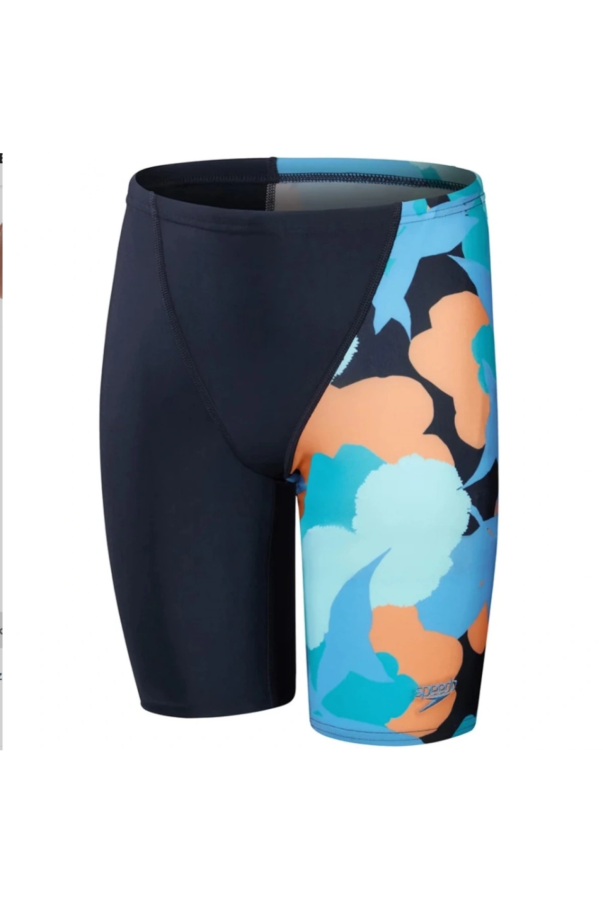 Speedo Allover V Cut Jammer Erkek Çocuk Yüzücü Mayo Lacivert-Turuncu