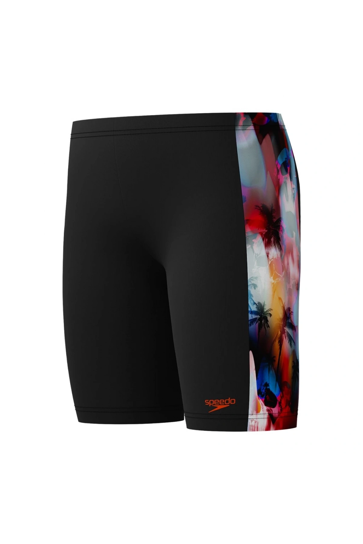 Speedo Digi Allover Panel Jam-mer Erkek Çocuk Yüzücü Mayo Siyah-Turuncu