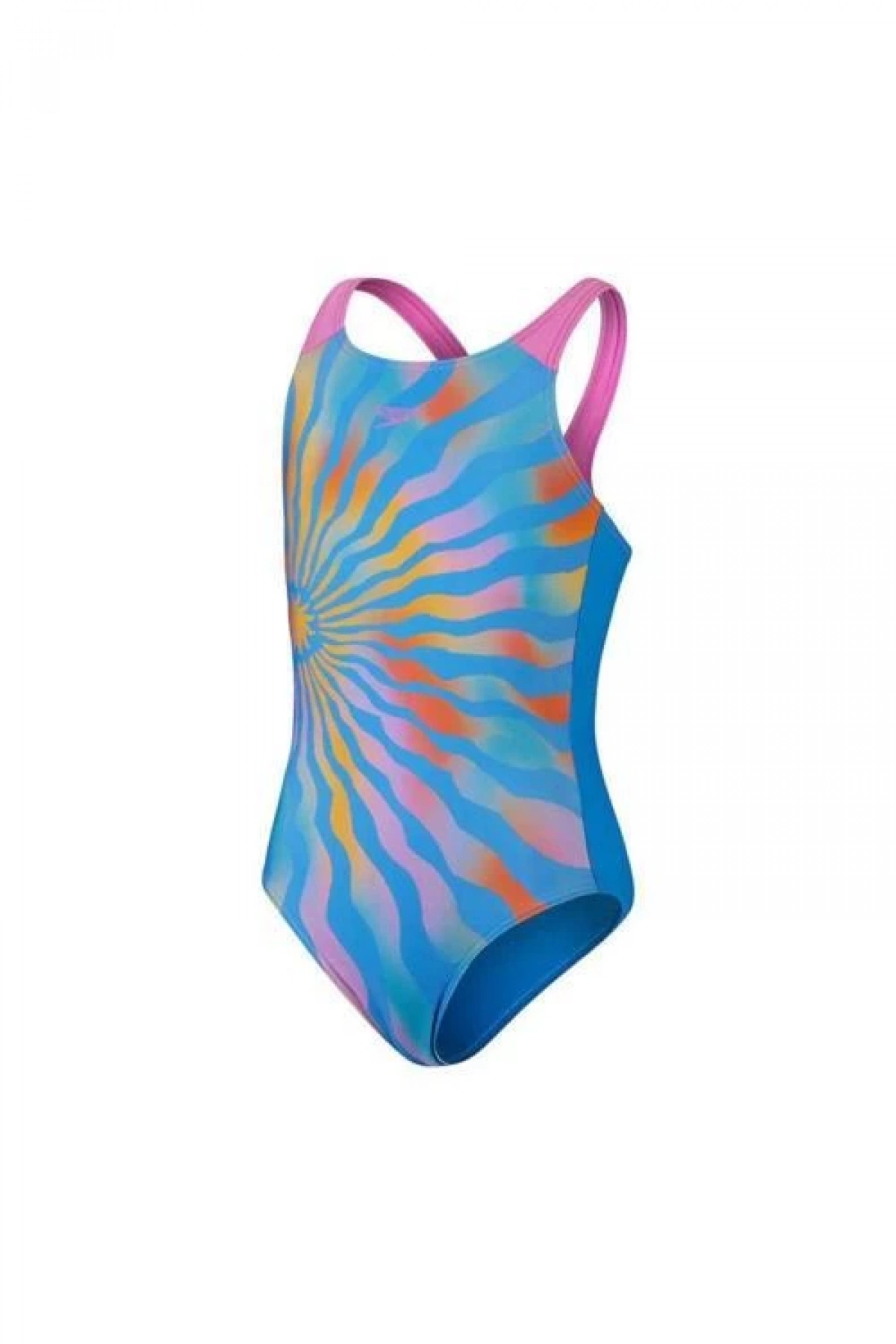 Speedo Digital Baskı Güneş Desenli Kız Çocuk Yüzücü Mayosu Turkuaz