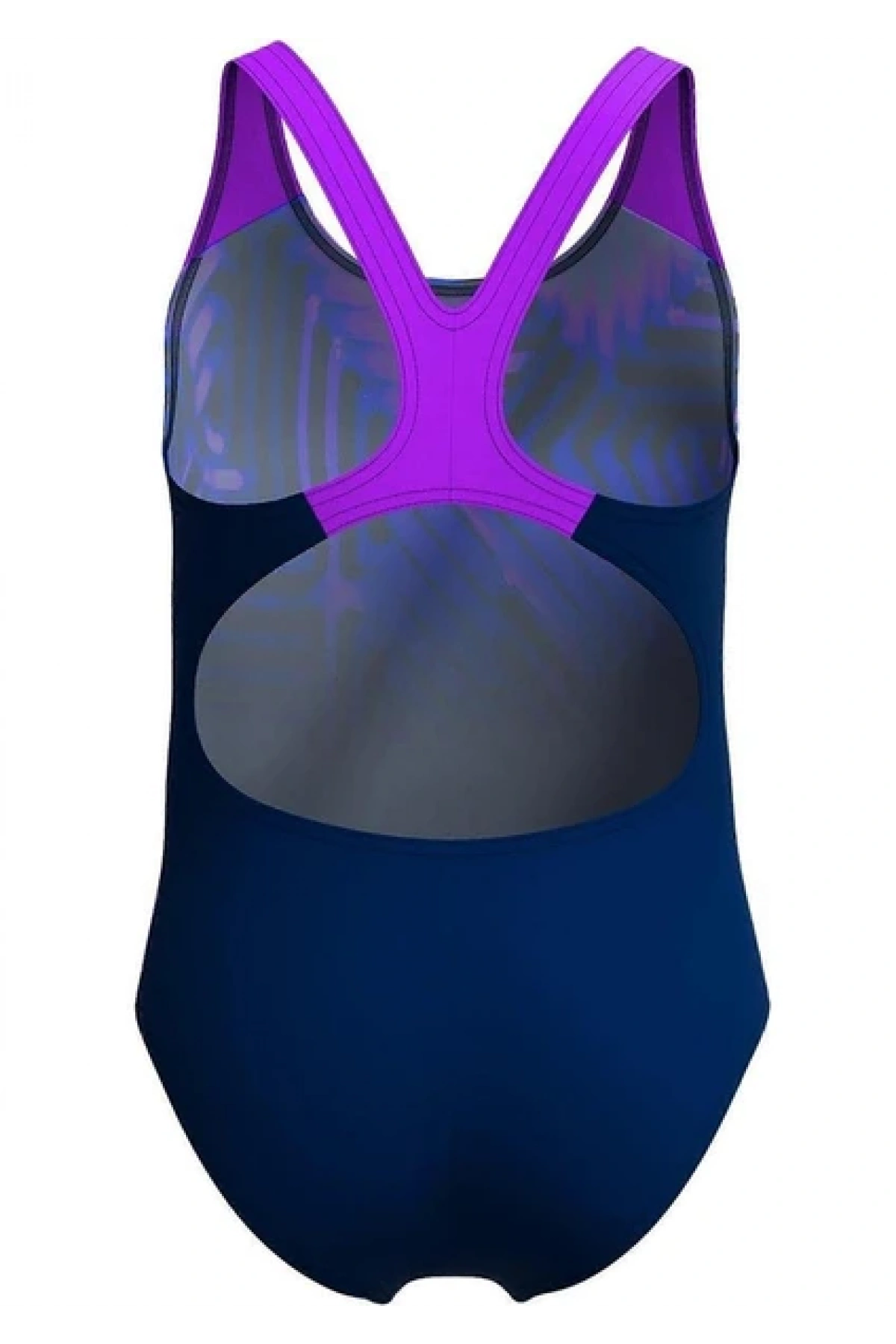 Speedo Digital Baskı Kız Çocuk Yüzücü Mayosu Pembe-Mor