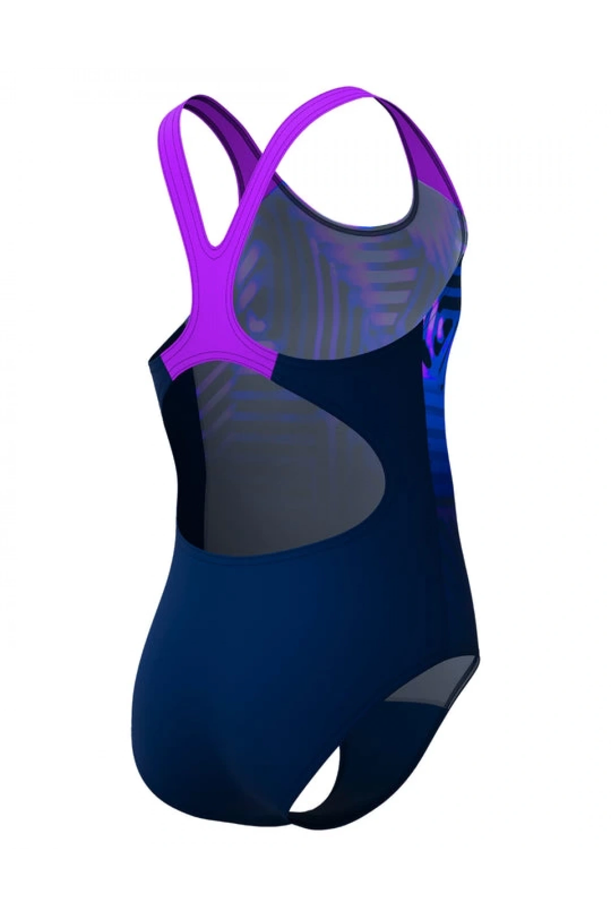 Speedo Digital Baskı Kız Çocuk Yüzücü Mayosu Pembe-Mor