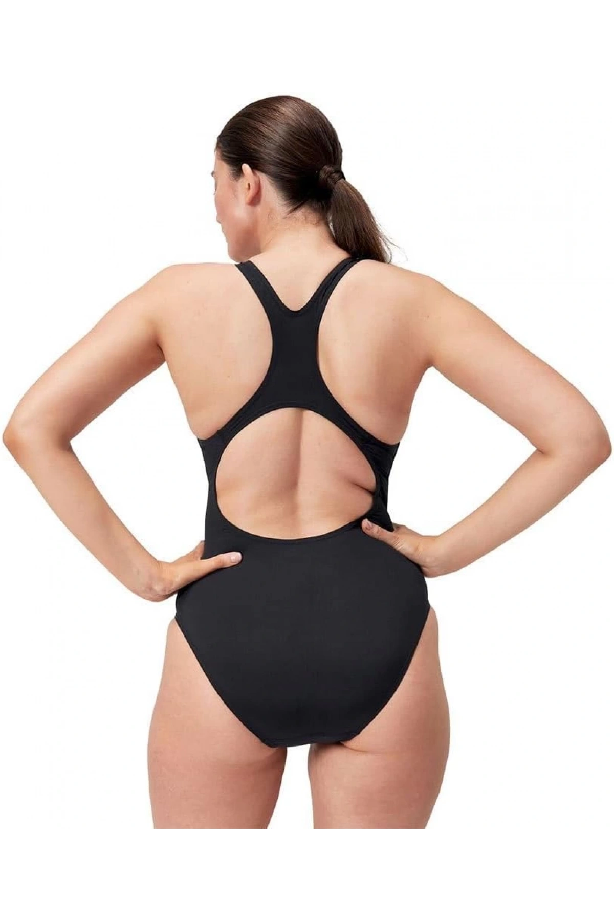 Speedo Dijital Baskılı Medalist Kadın Yüzücü Mayosu Koyu Yeşil