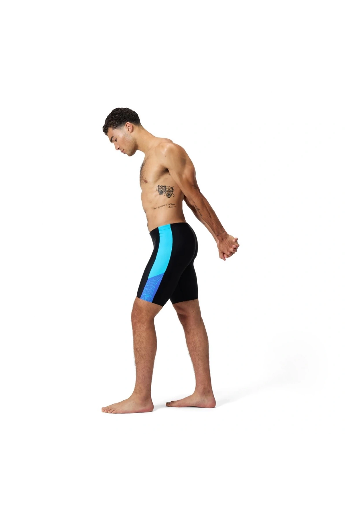 Speedo Dive Splice Jam-mer Erkek Yüzücü Mayosu Siyah