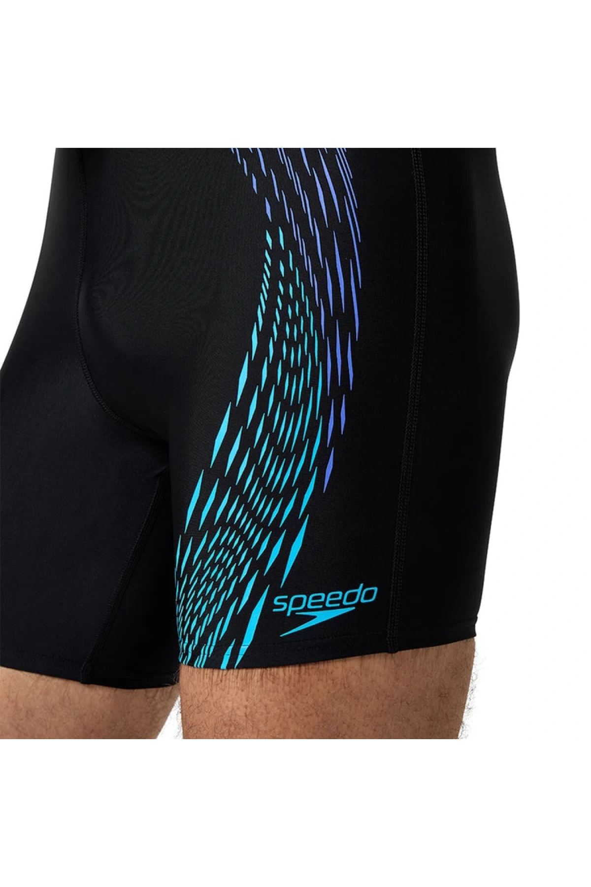 Speedo Duo Logo Print Mid Jam-mer Erkek Mayosu Siyah-Mavi