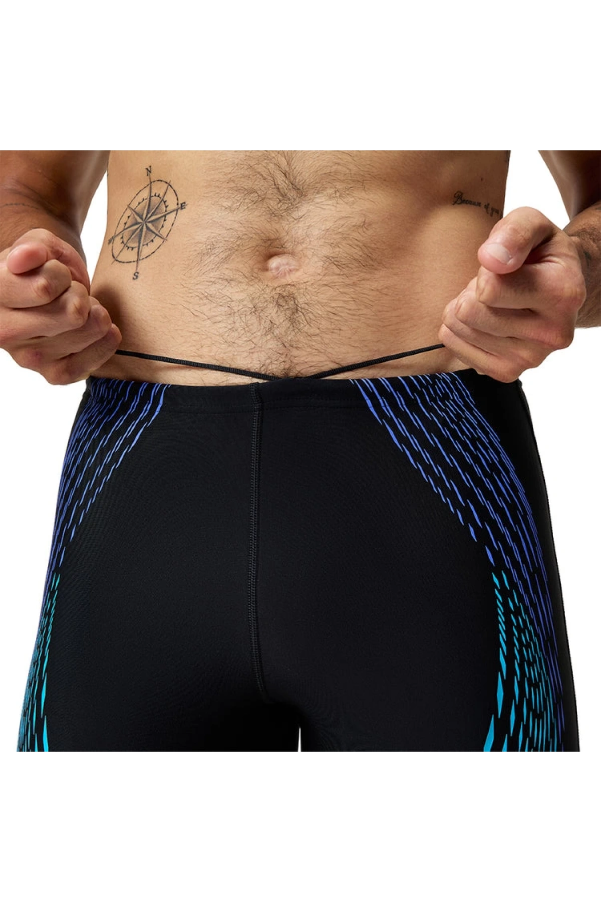 Speedo Duo Logo Print Mid Jam-mer Erkek Mayosu Siyah-Mavi