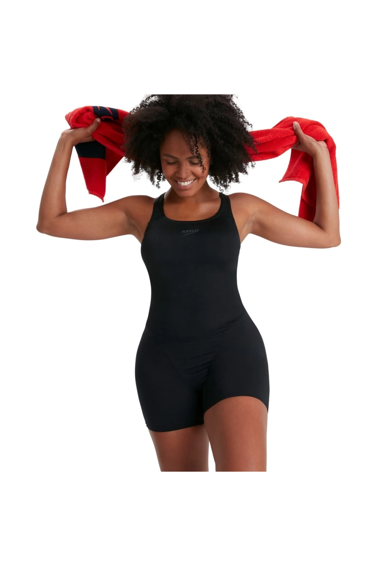 Speedo Eco Endurance Legsuit Kadın Yüzücü Mayosu Siyah