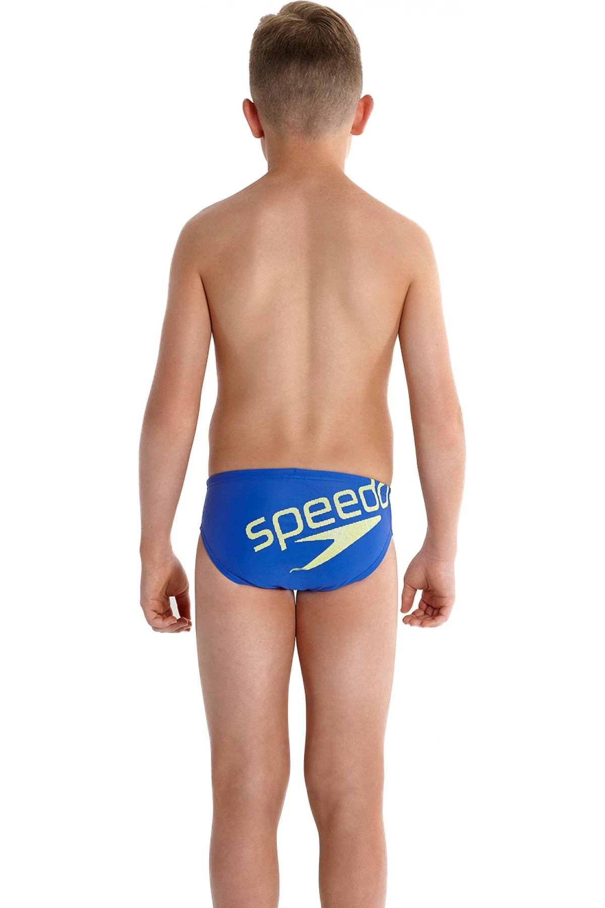 Speedo Endurance 10 Erkek Çocuk Slip Yüzücü Mayosu Mavi-Sarı