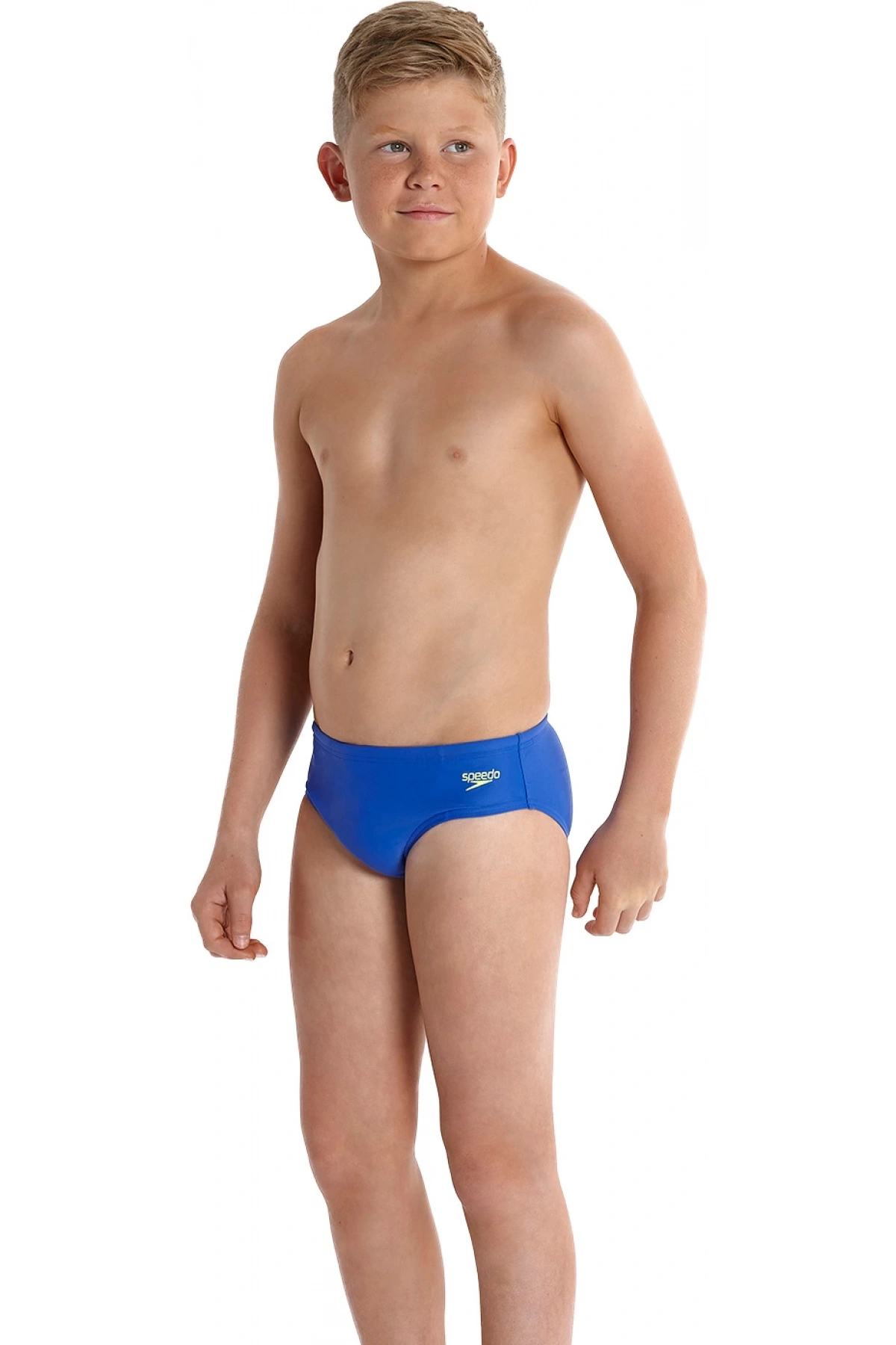 Speedo Endurance 10 Erkek Çocuk Slip Yüzücü Mayosu Mavi-Sarı