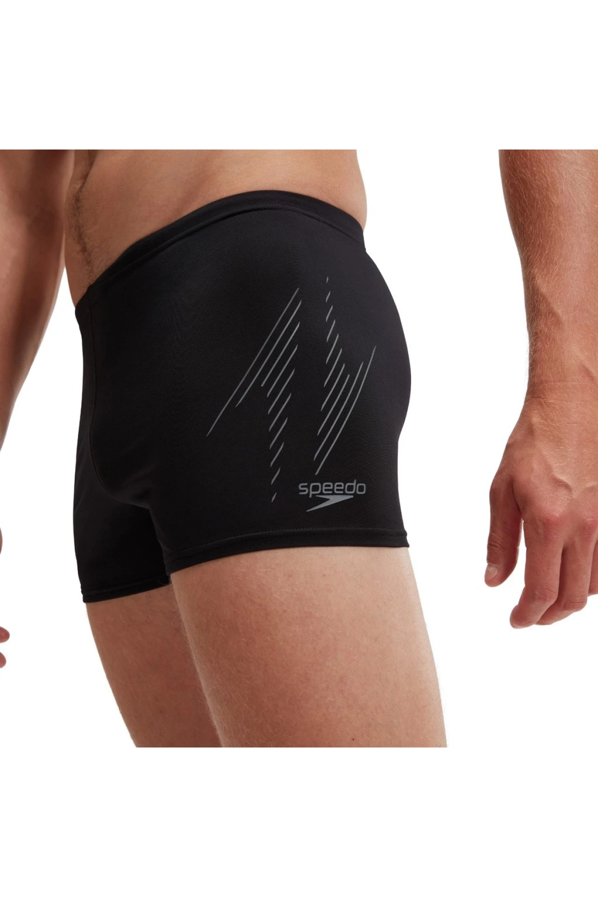 Speedo Hyperboom Placement Aquashort Erkek Yüzücü Mayosu Siyah