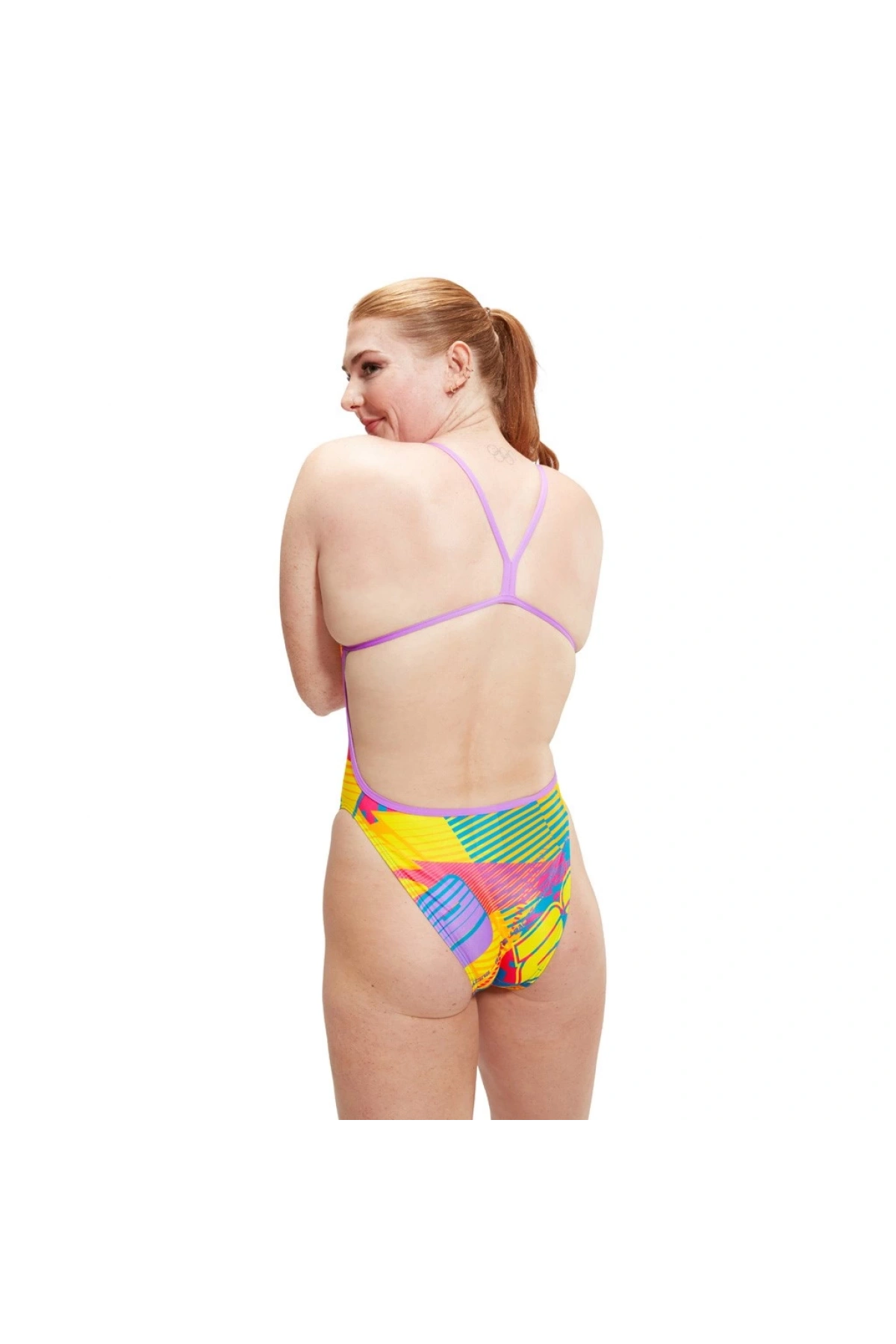 Speedo Lov Dıgı Vbk Kadın Yüzücü Mayosu Sarı-Mavi