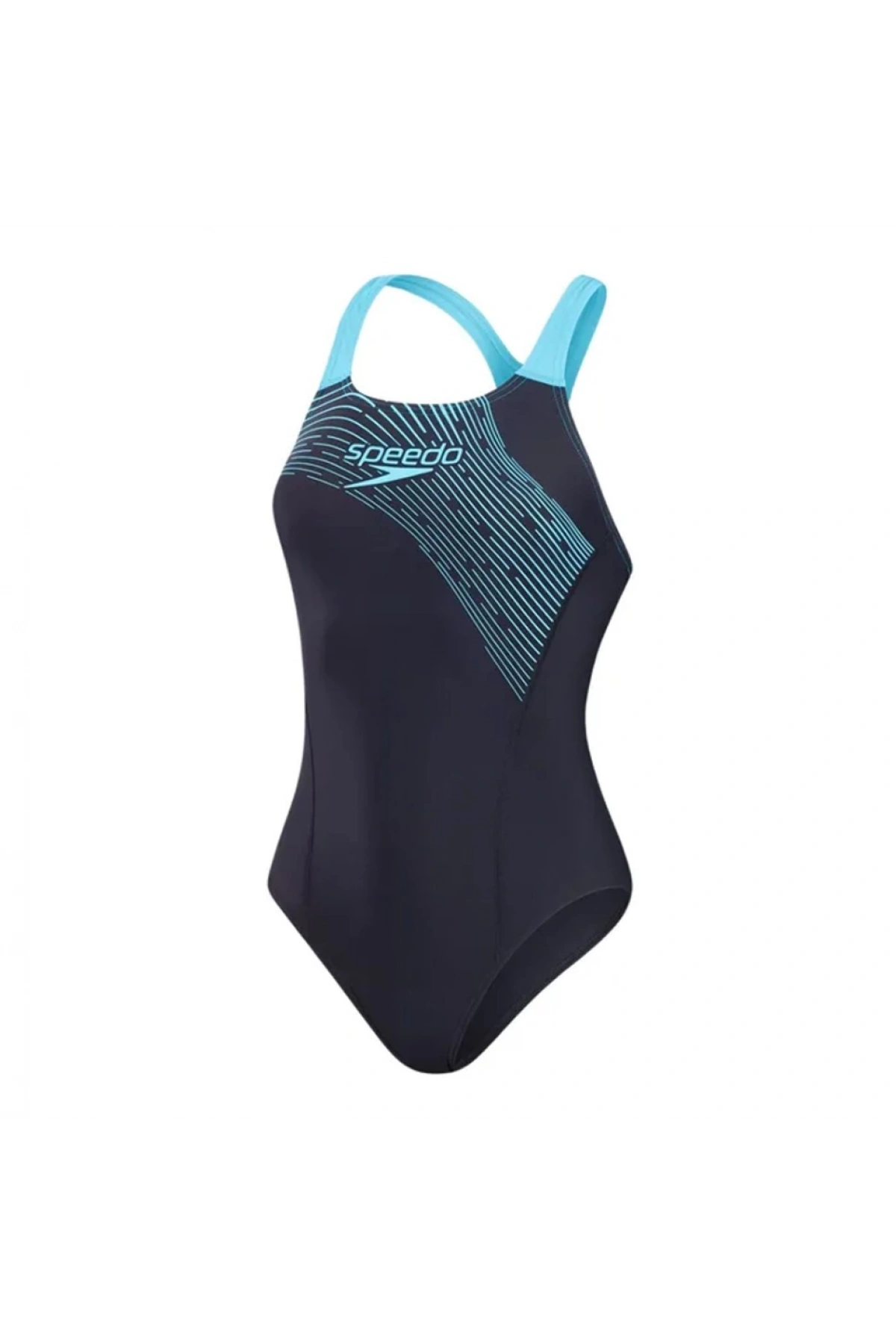 Speedo Medley Logo Kadın Yüzücü Mayosu Lacivert-Turkuaz