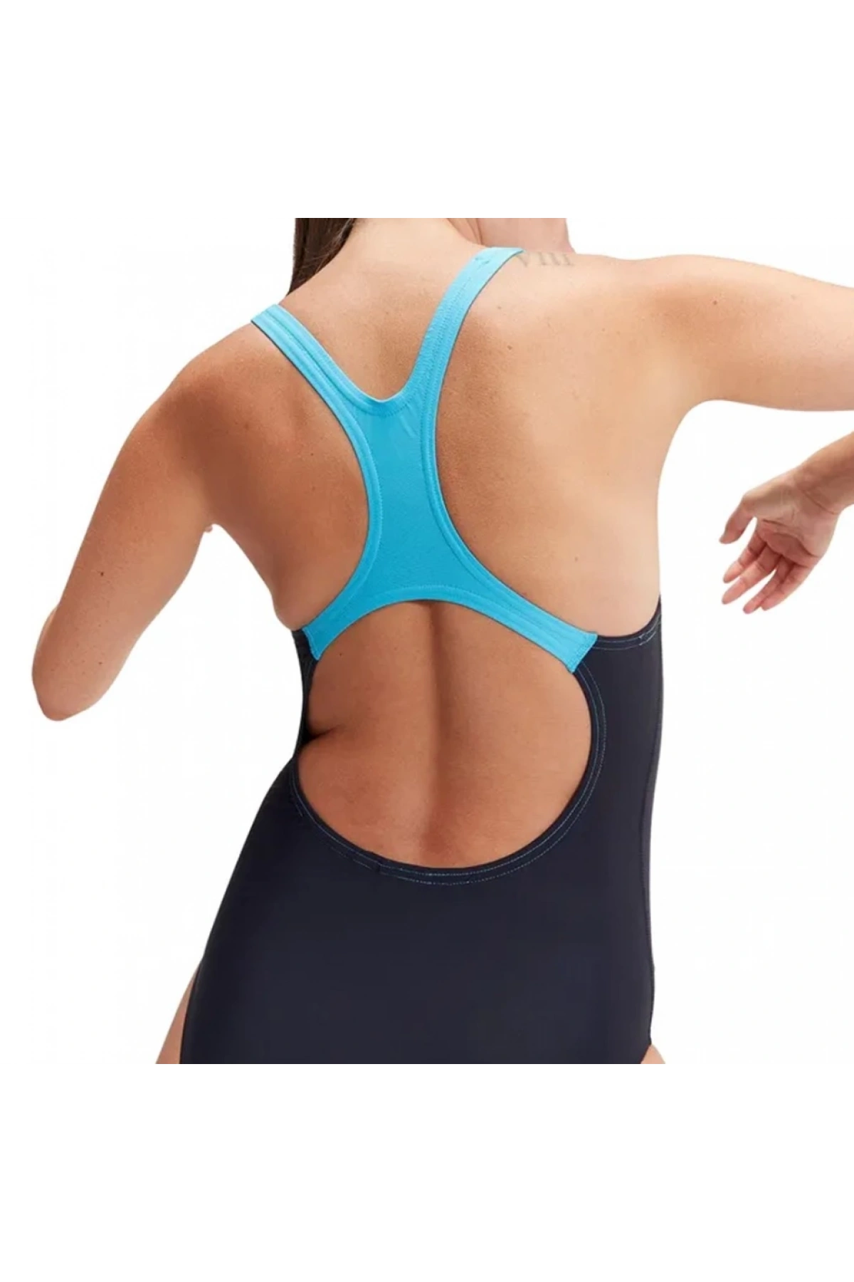 Speedo Medley Logo Kadın Yüzücü Mayosu Lacivert-Turkuaz