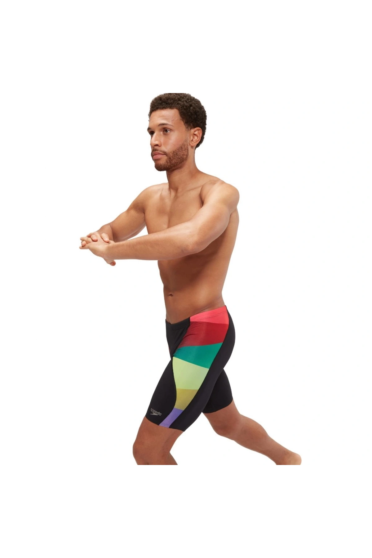 Speedo Placement Digital V-Cut Jam-mer Erkek Yüzücü Mayosu Siyah-Renkli