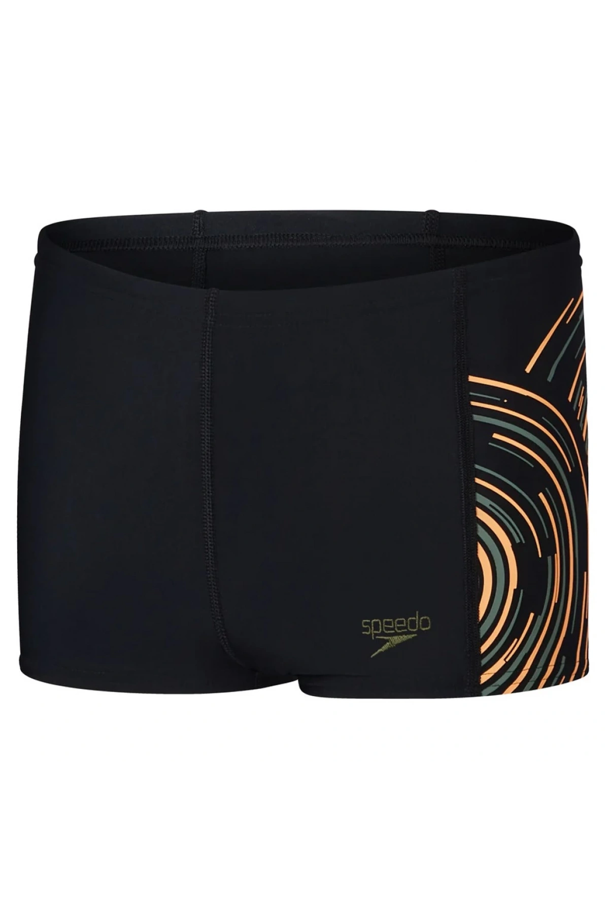 Speedo Placement Print Aquashort Erkek Çocuk Yüzücü Mayosu Siyah